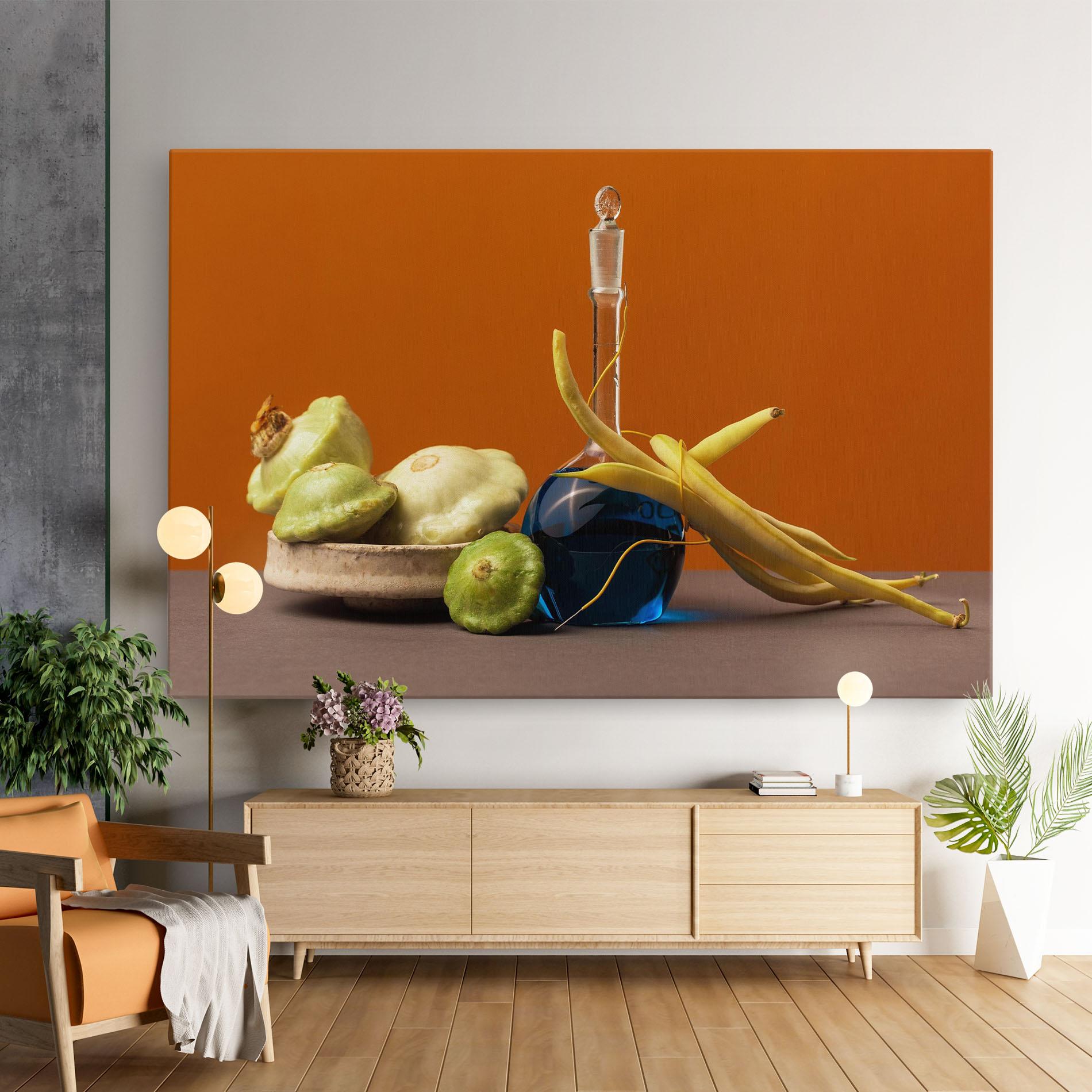 Leinwandbild Vegetables Blue Liquid mockup 9