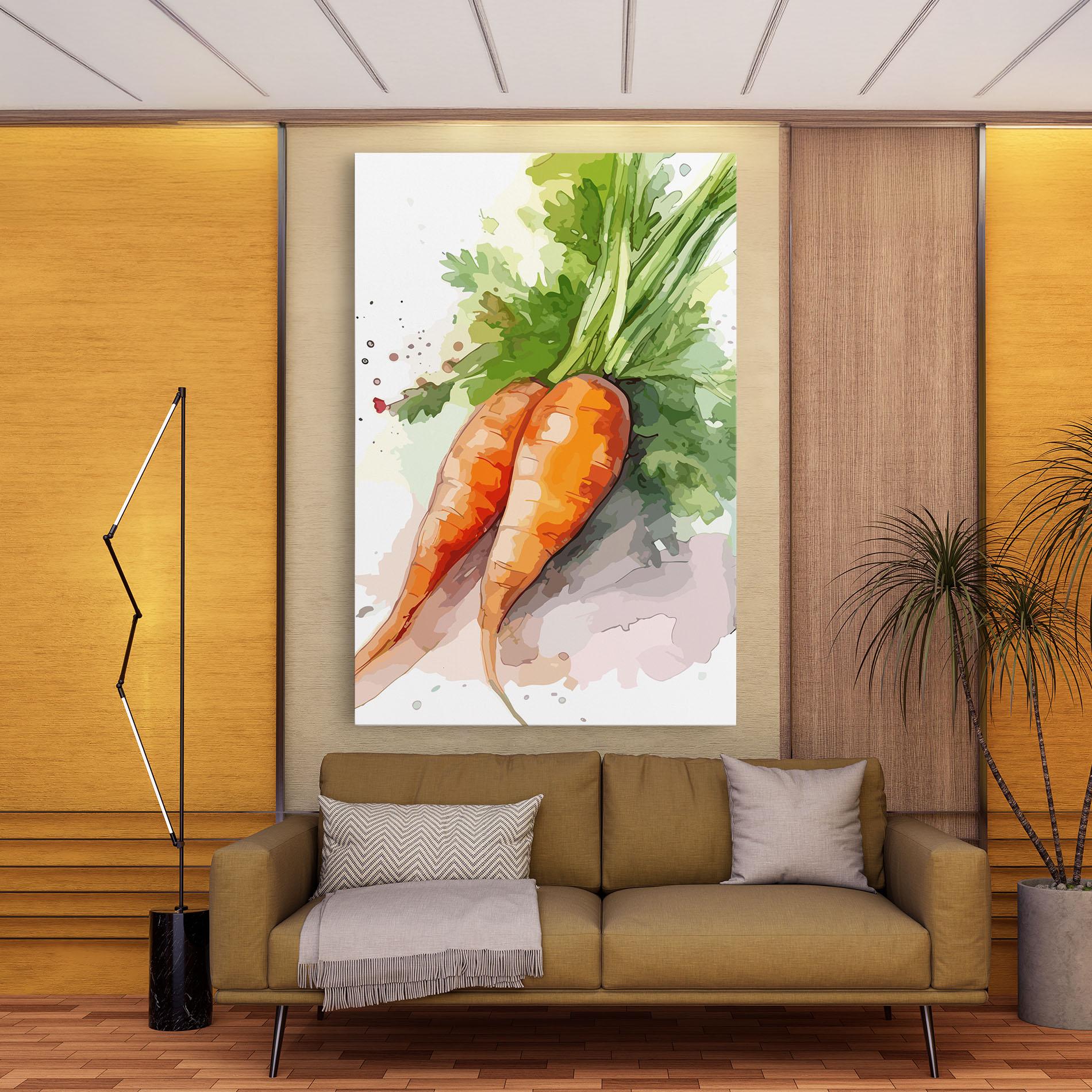 Leinwandbild Carrot Watercolor mockup 9