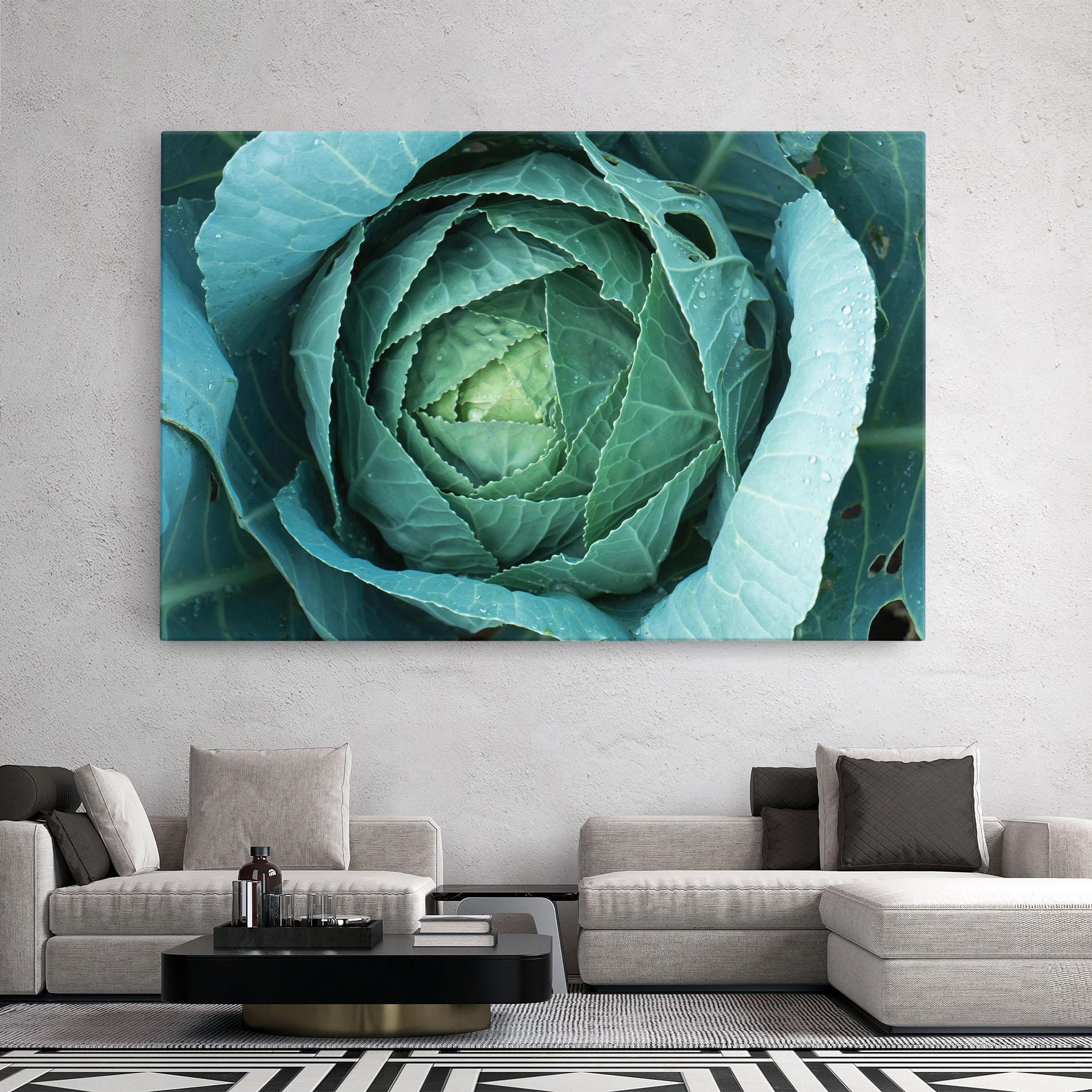 Leinwandbild Blue Lettuce mockup 2