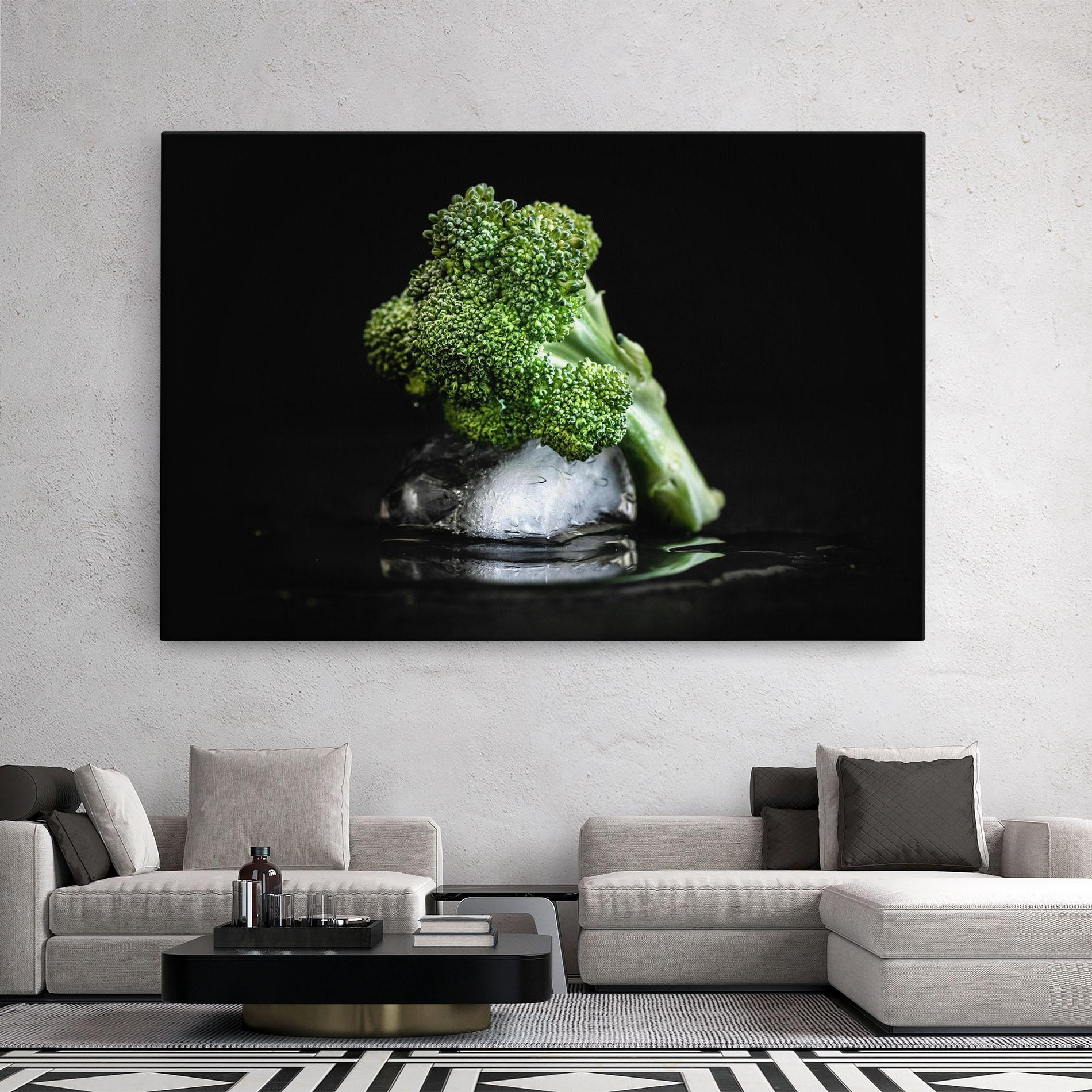 Leinwandbild Broccoli Water mockup 2