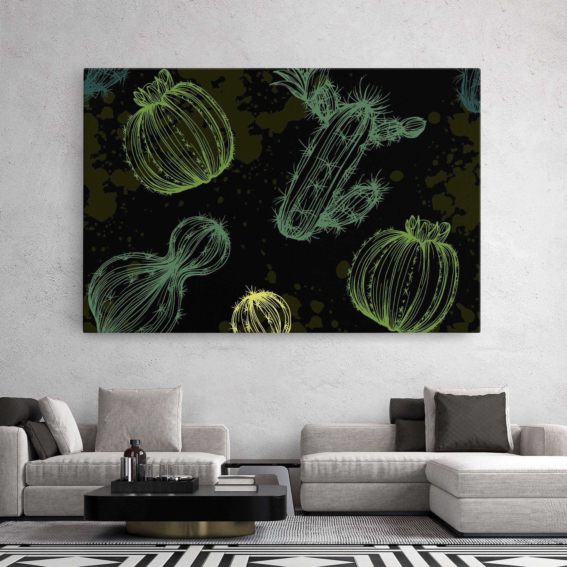 Leinwandbild Cactus Art mockup 2