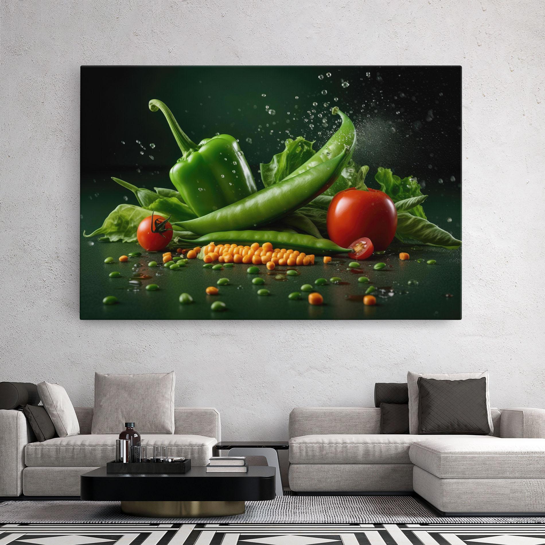 Leinwandbild Fresh Vegetables mockup 2