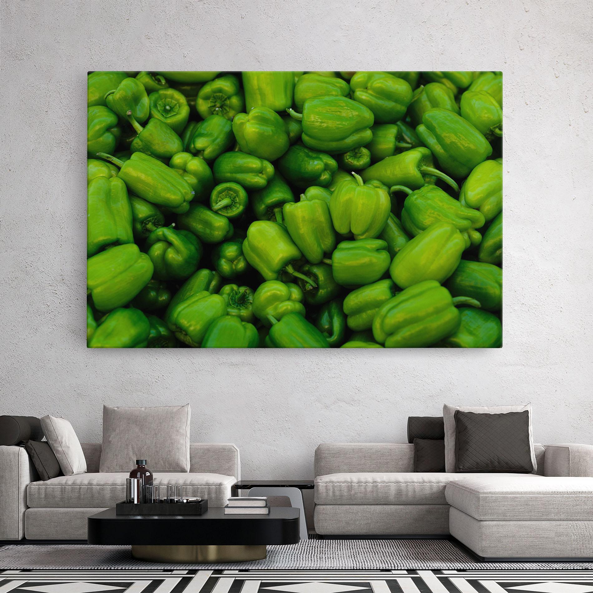 Leinwandbild Green Bellpepper mockup 2