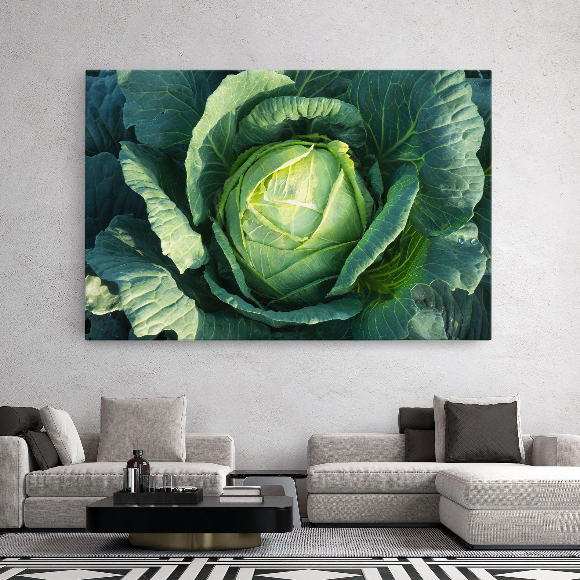 Leinwandbild Green Lettuce mockup 2