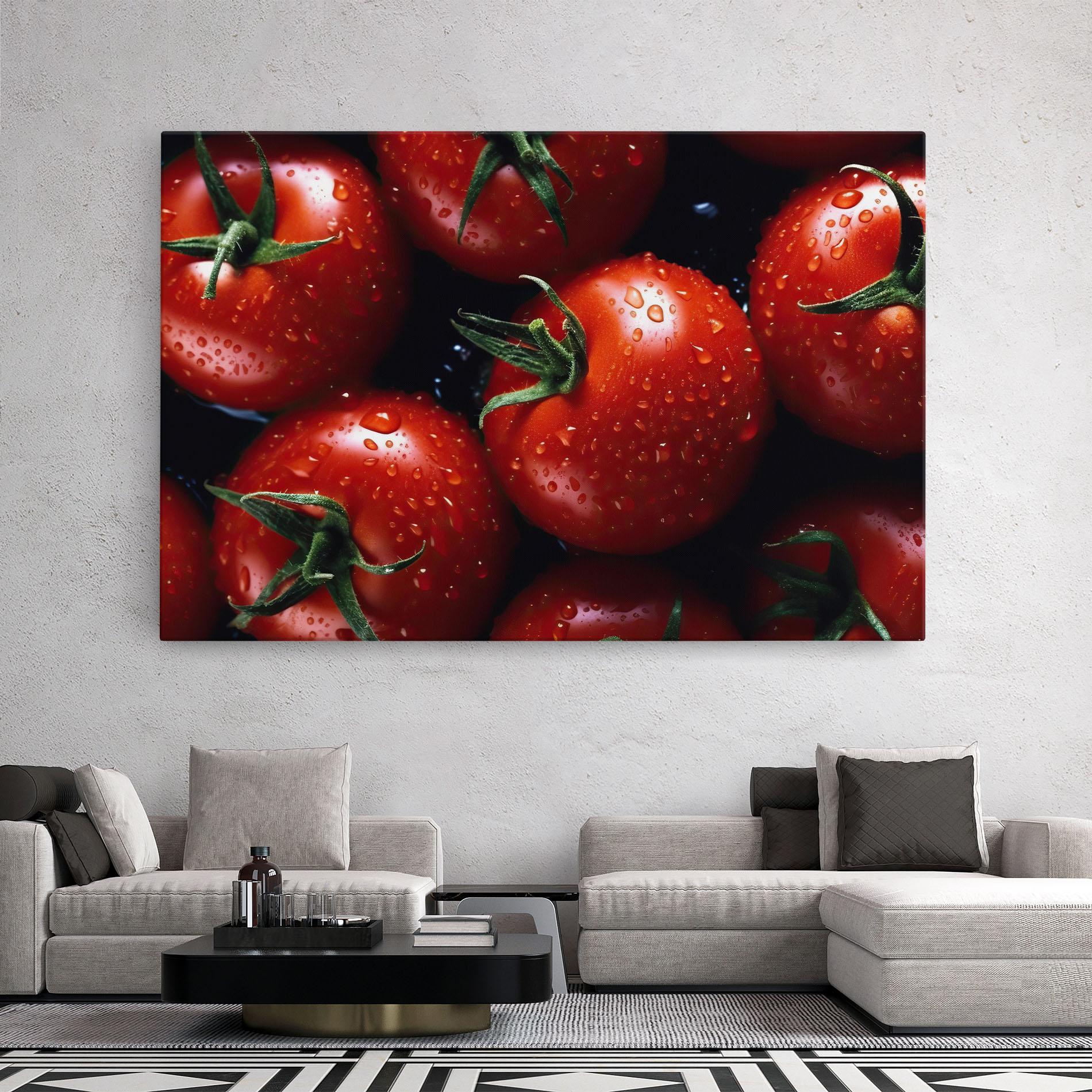 Leinwandbild Red Wet Tomato mockup 2