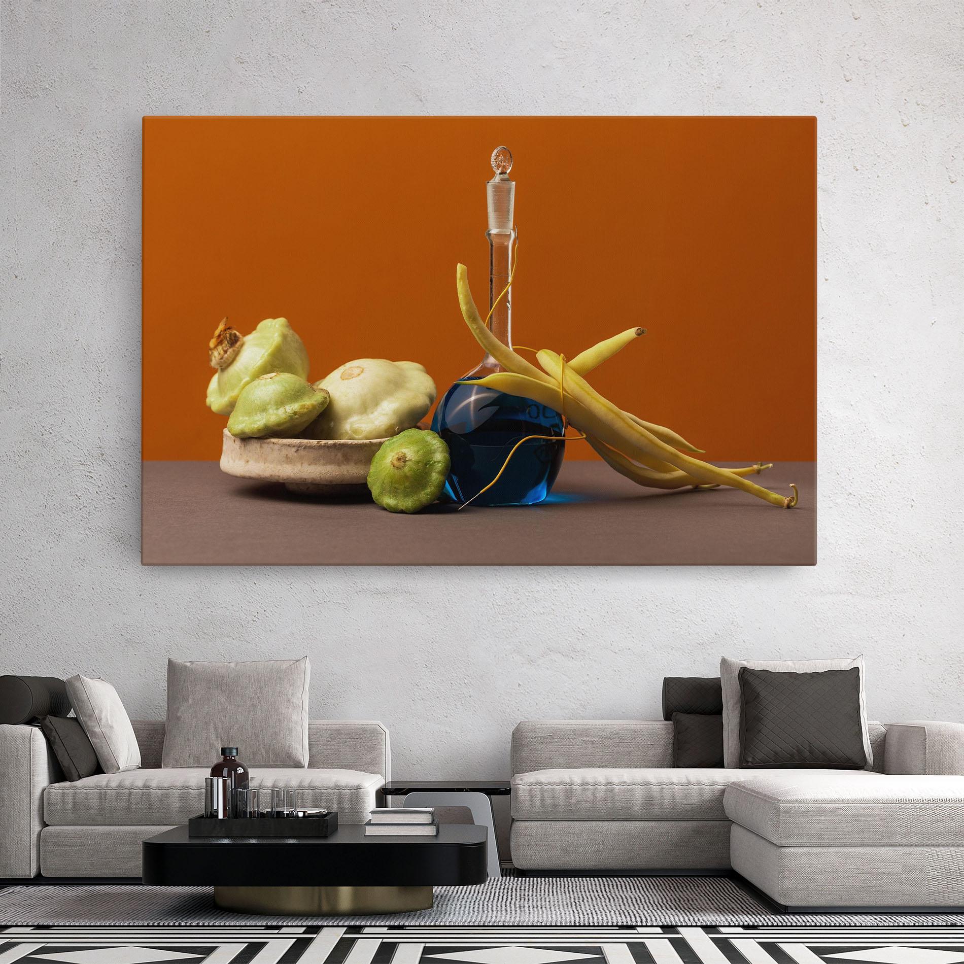 Leinwandbild Vegetables Blue Liquid mockup 2