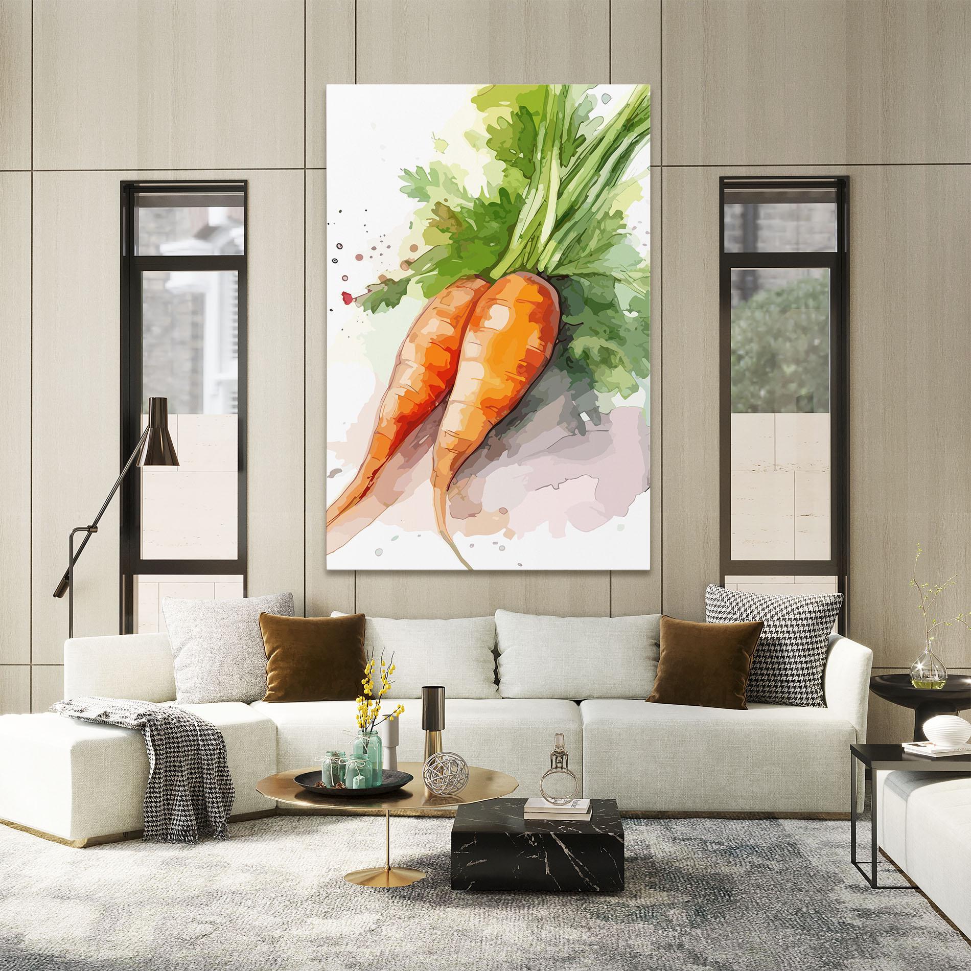 Leinwandbild Carrot Watercolor mockup 2