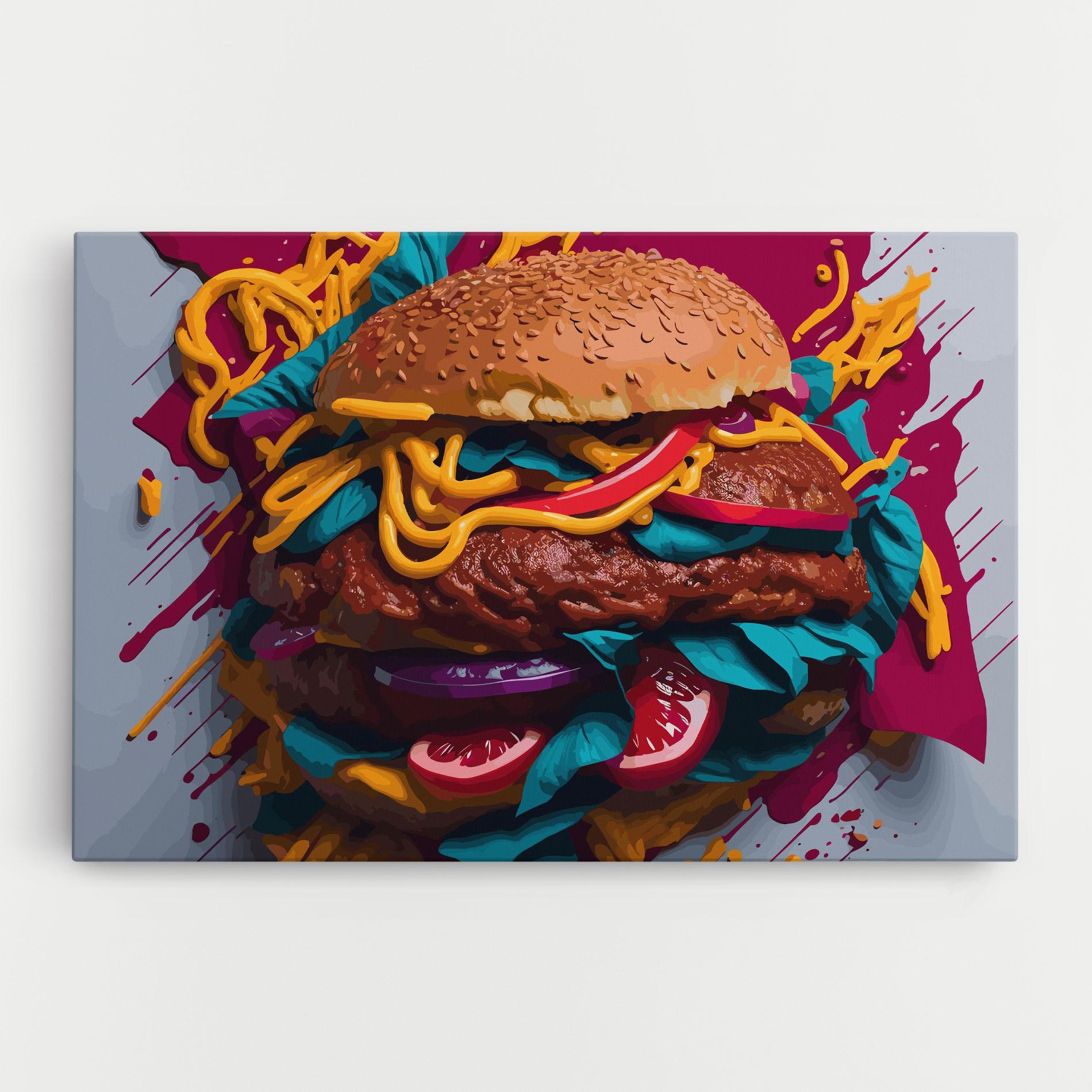 Leinwandbild Crazy Burger mockup 0
