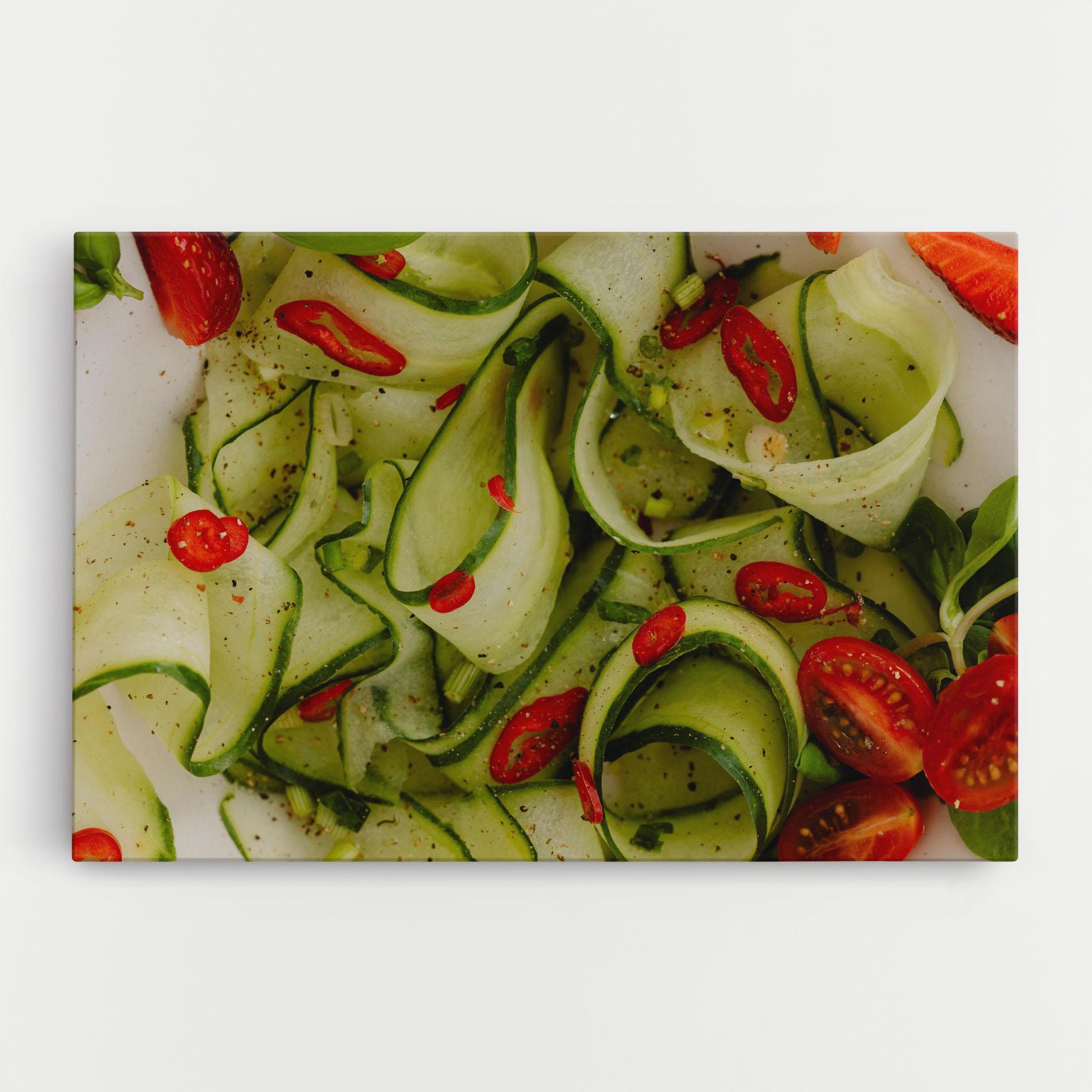 Leinwandbild Cucumber Food mockup 0