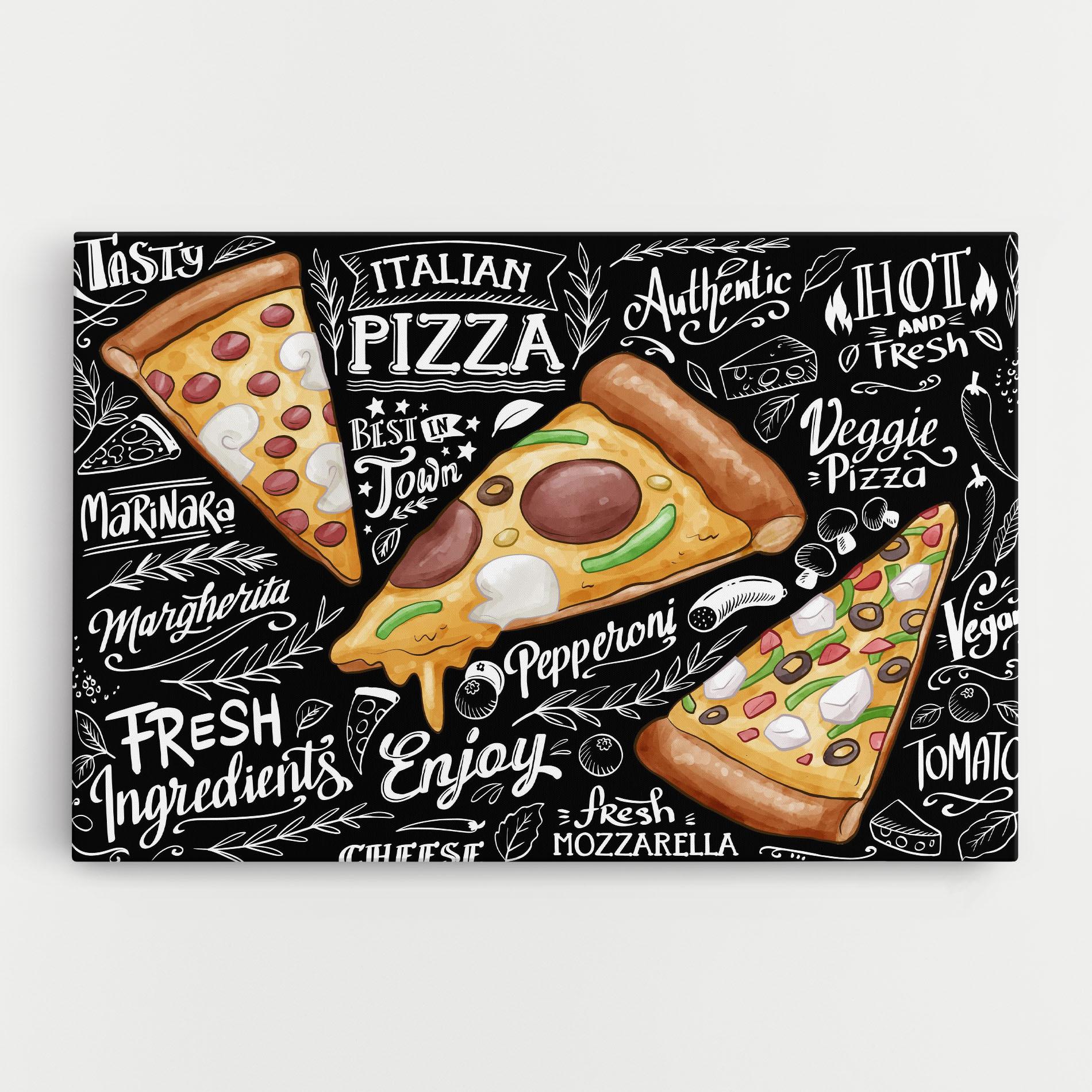 Leinwandbild Enjoy Pizza mockup 0