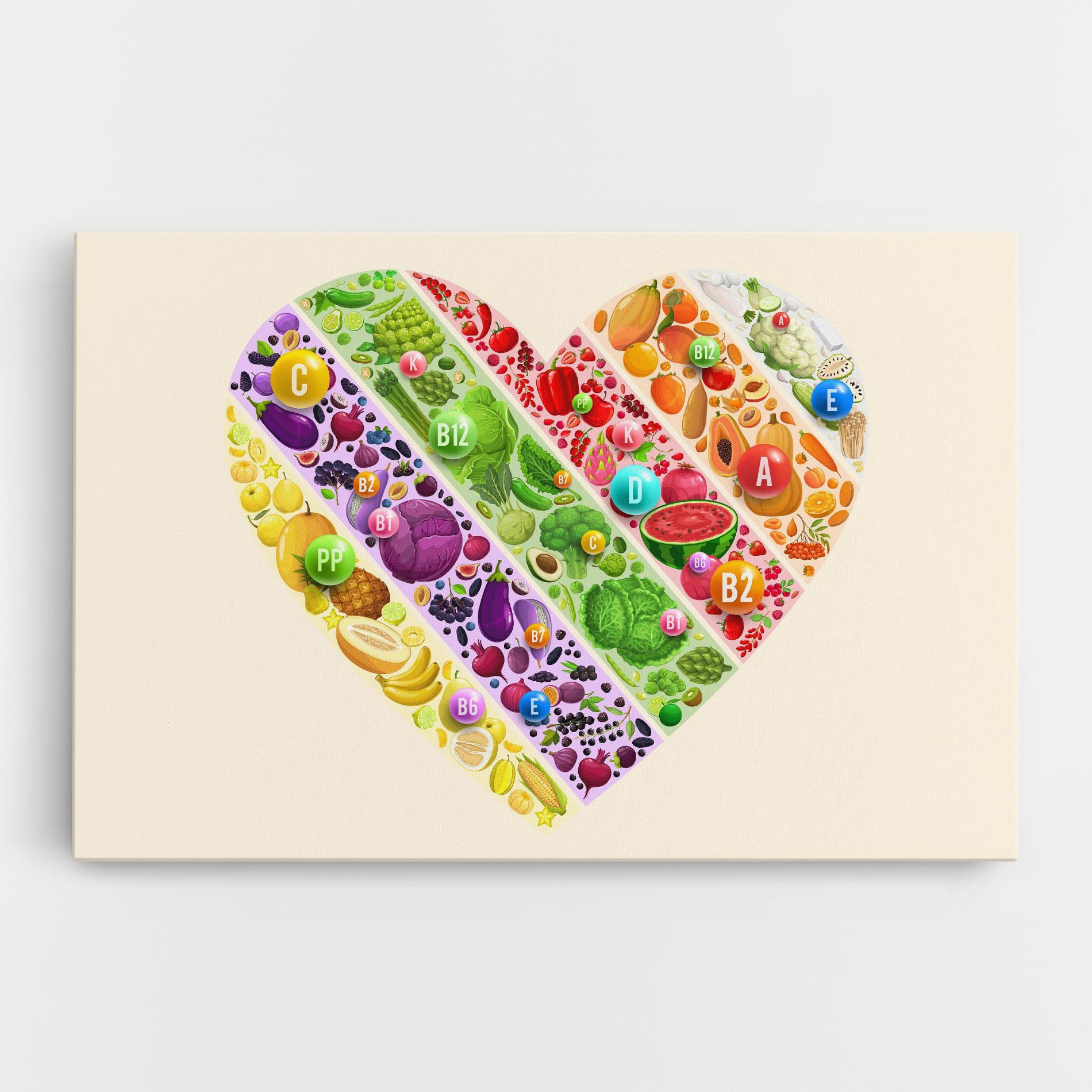 Leinwandbild Food Heart mockup 0