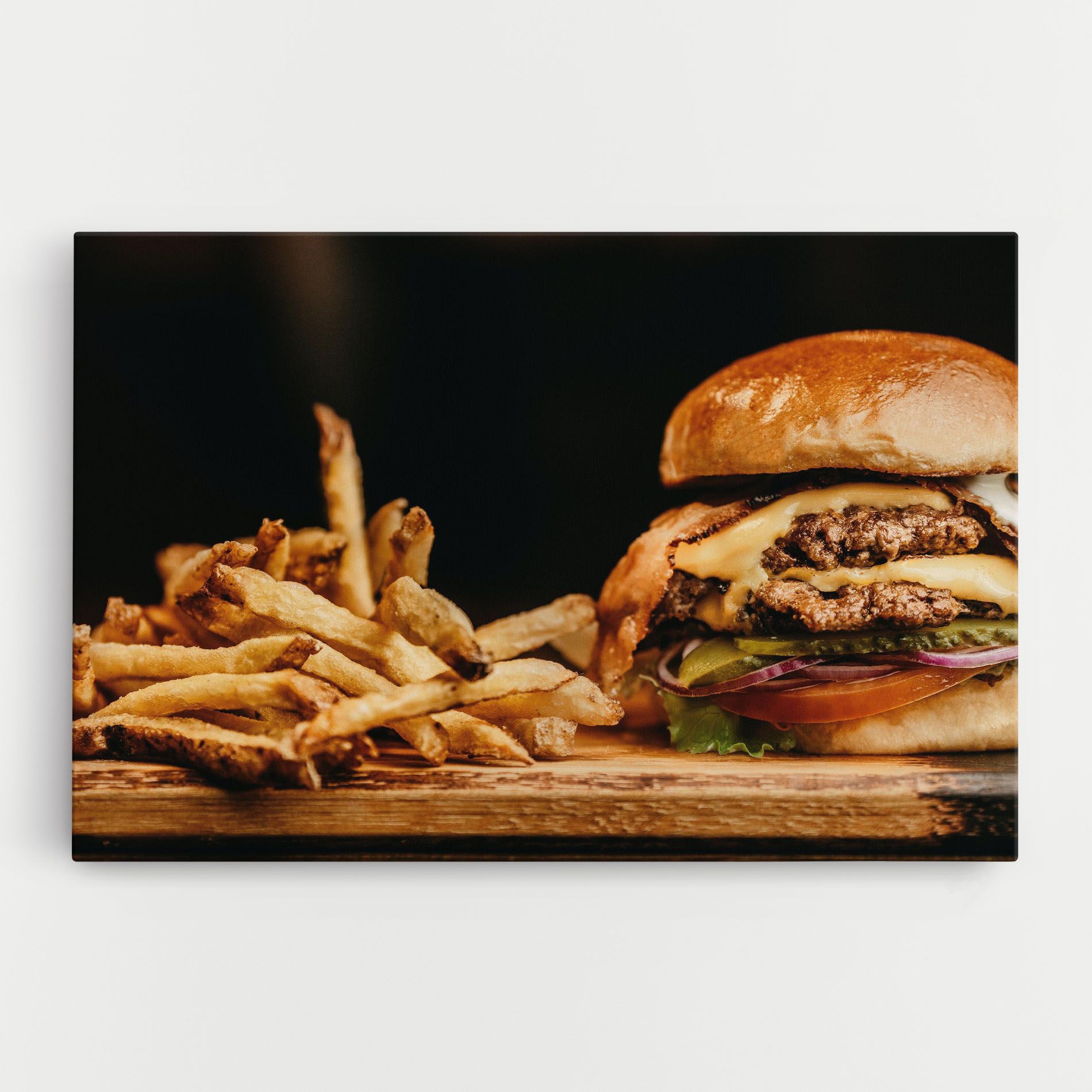Hamburger With Fries mockup 0
