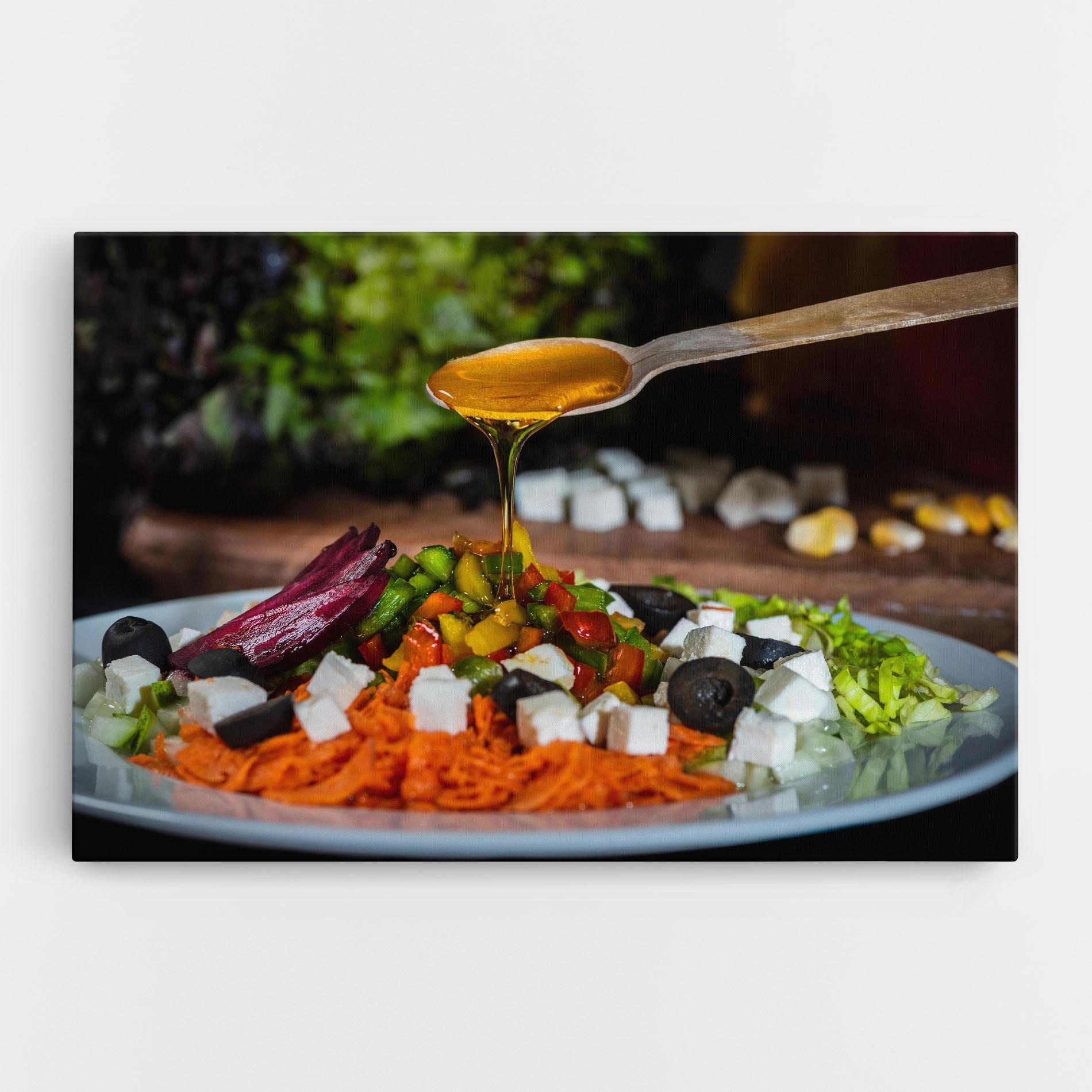 Leinwandbild Honey Over Food mockup 0