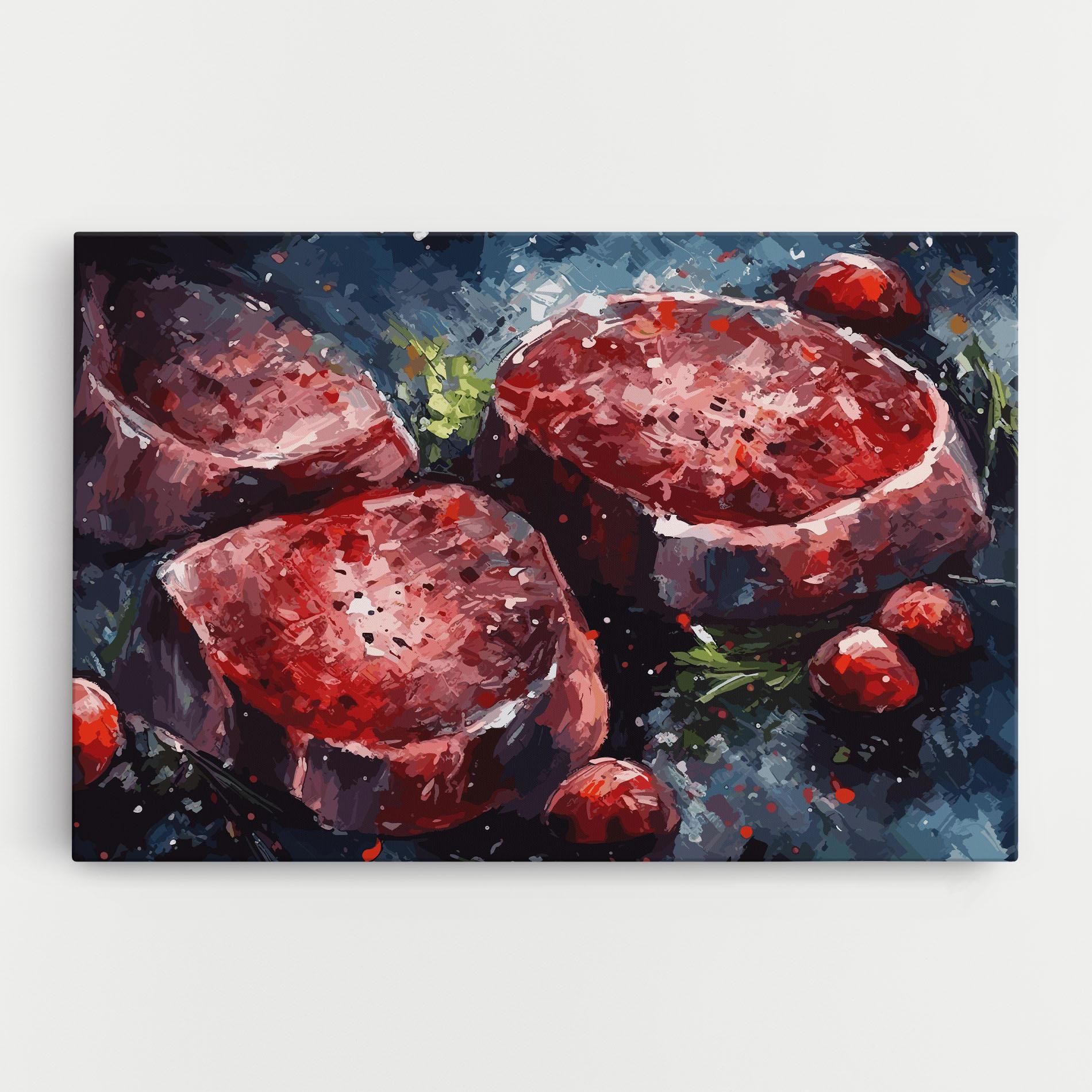 Leinwandbild Meat Art mockup 0