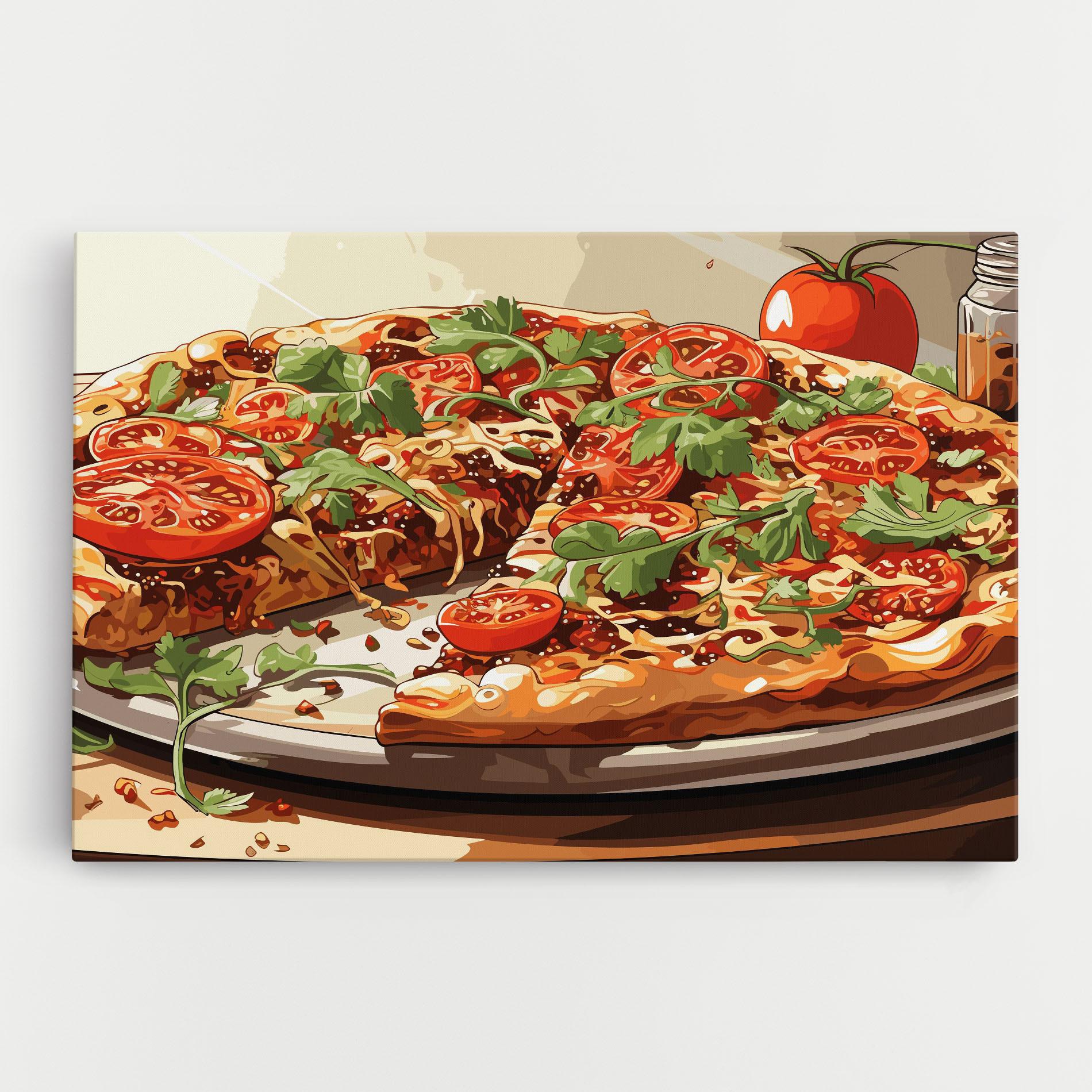 Leinwandbild Pizza View mockup 0