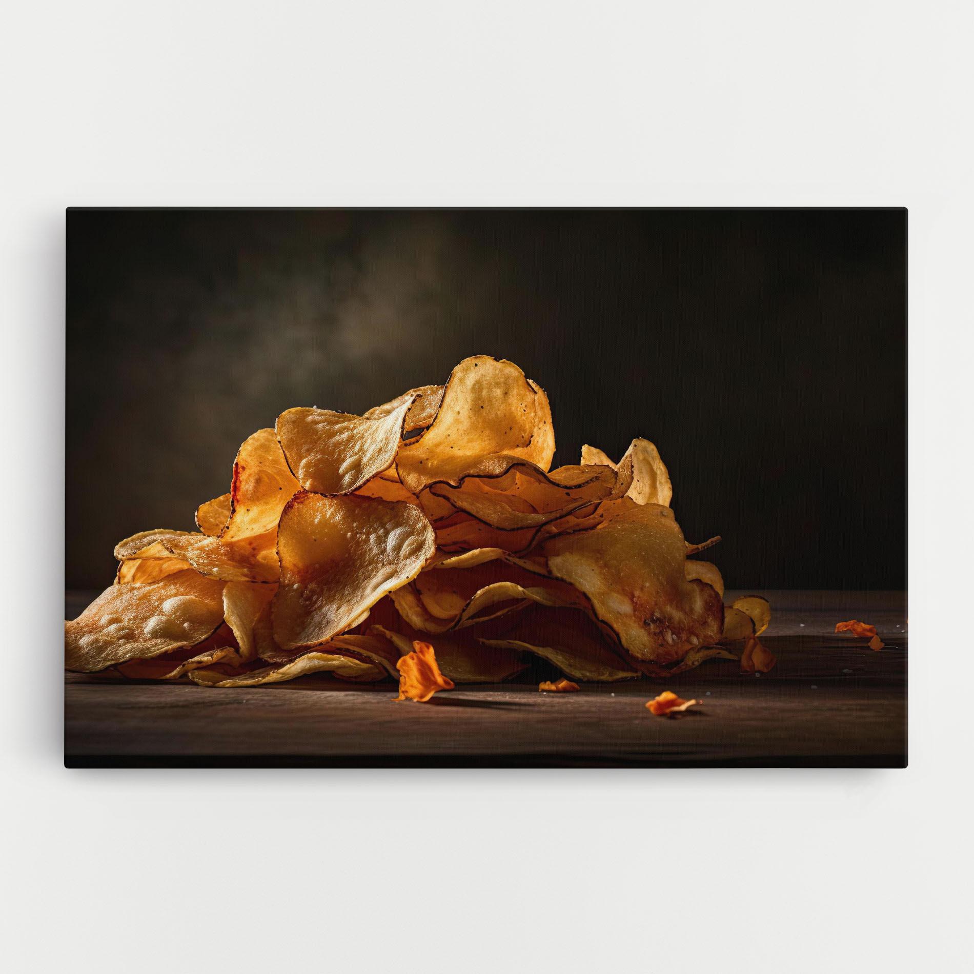 Leinwandbild Potato Chips mockup 0
