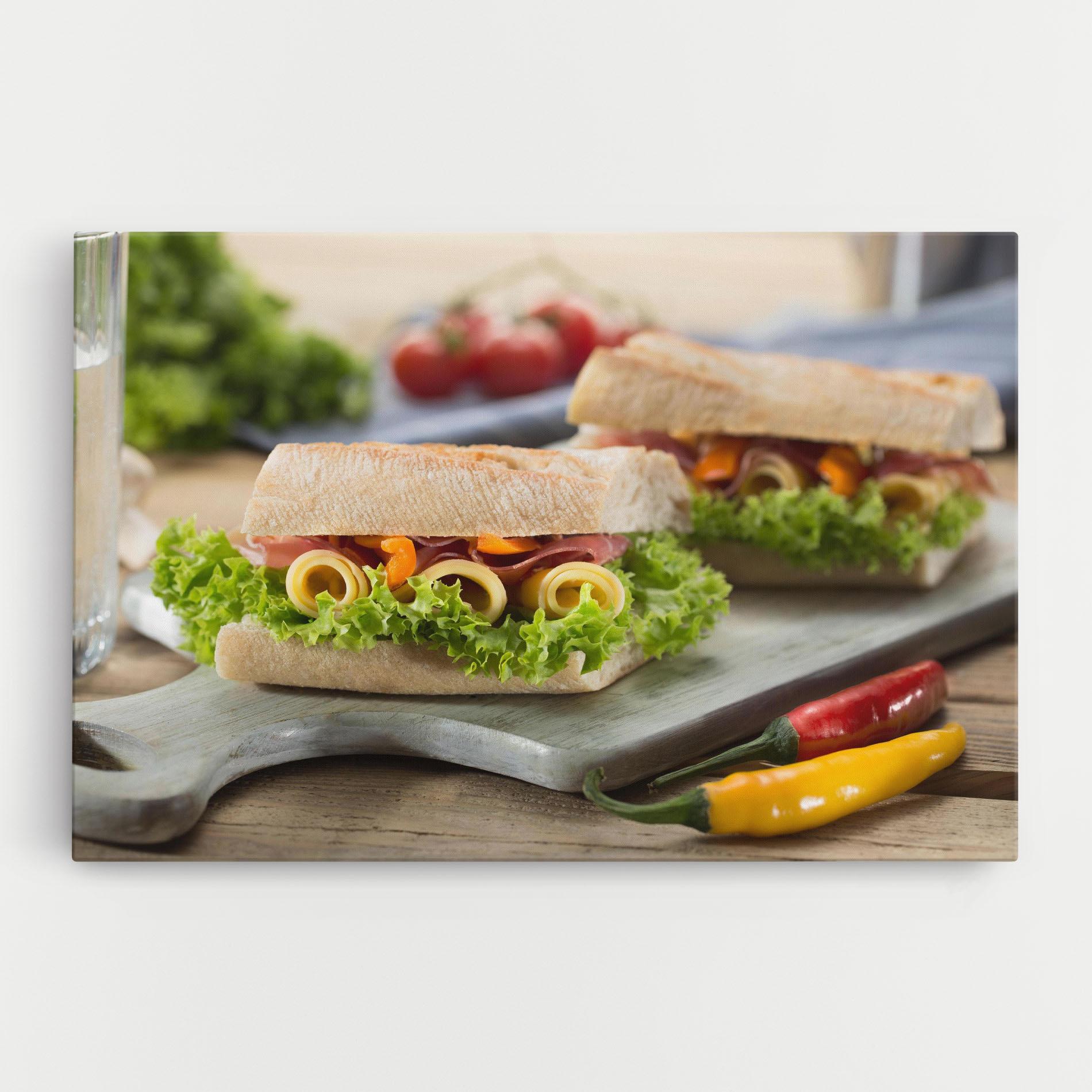 Leinwandbild Yum Sandwich mockup 0