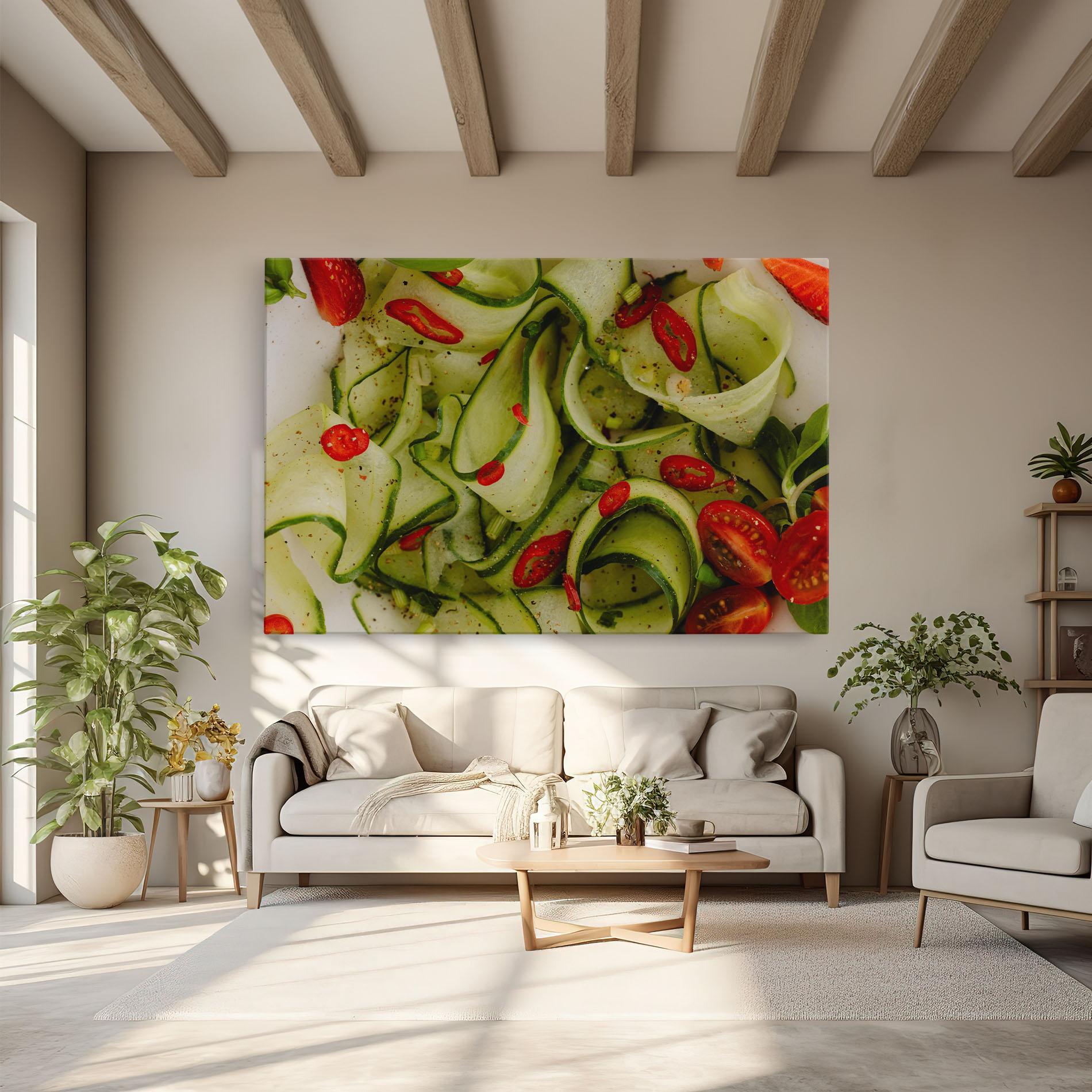 Leinwandbild Cucumber Food mockup 6