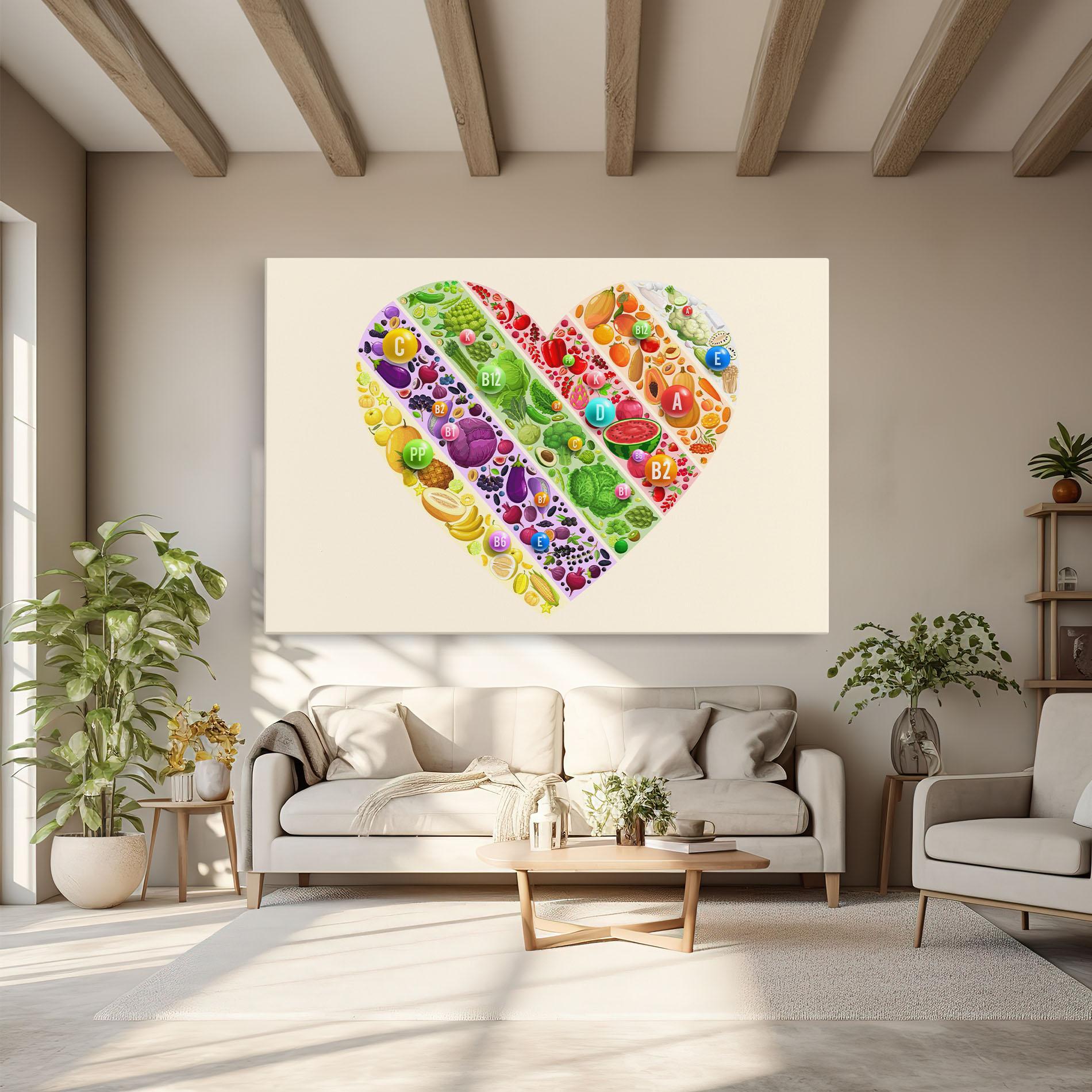 Leinwandbild Food Heart mockup 6