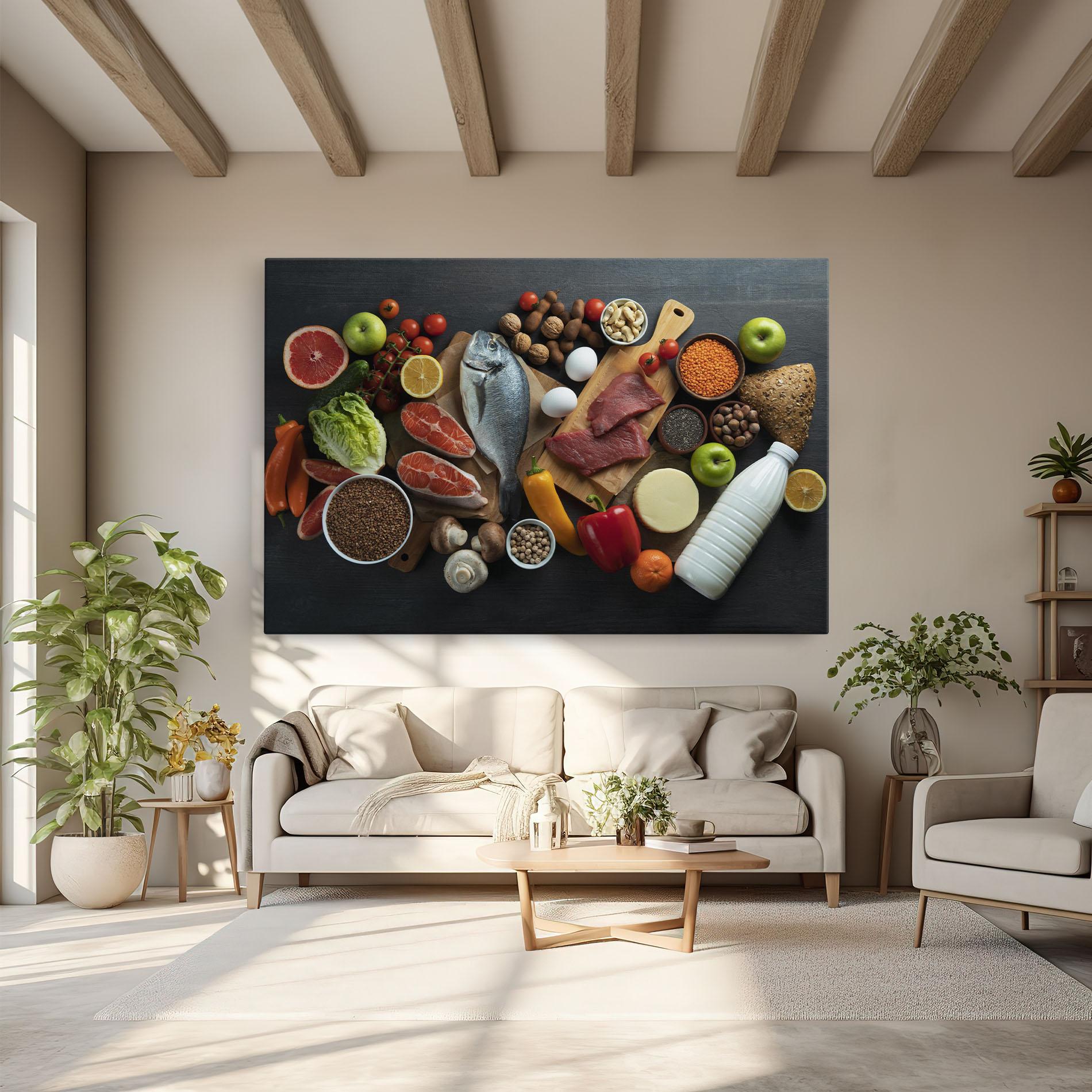 Leinwandbild Food Ingredients mockup 6