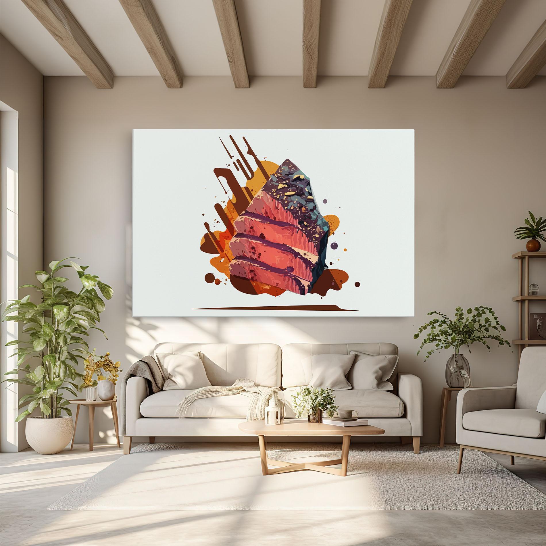 Leinwandbild Meat Floating mockup 6