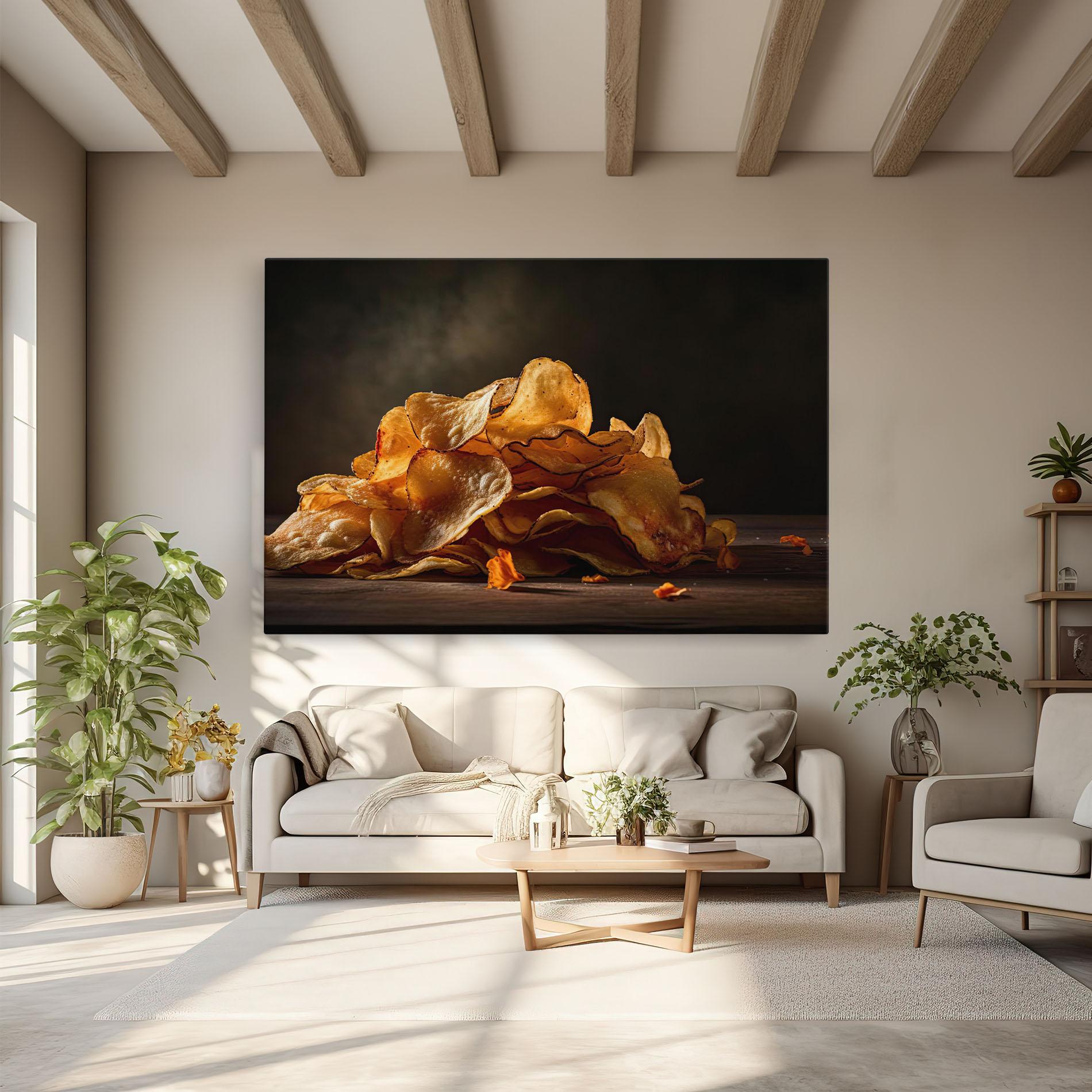 Leinwandbild Potato Chips mockup 6