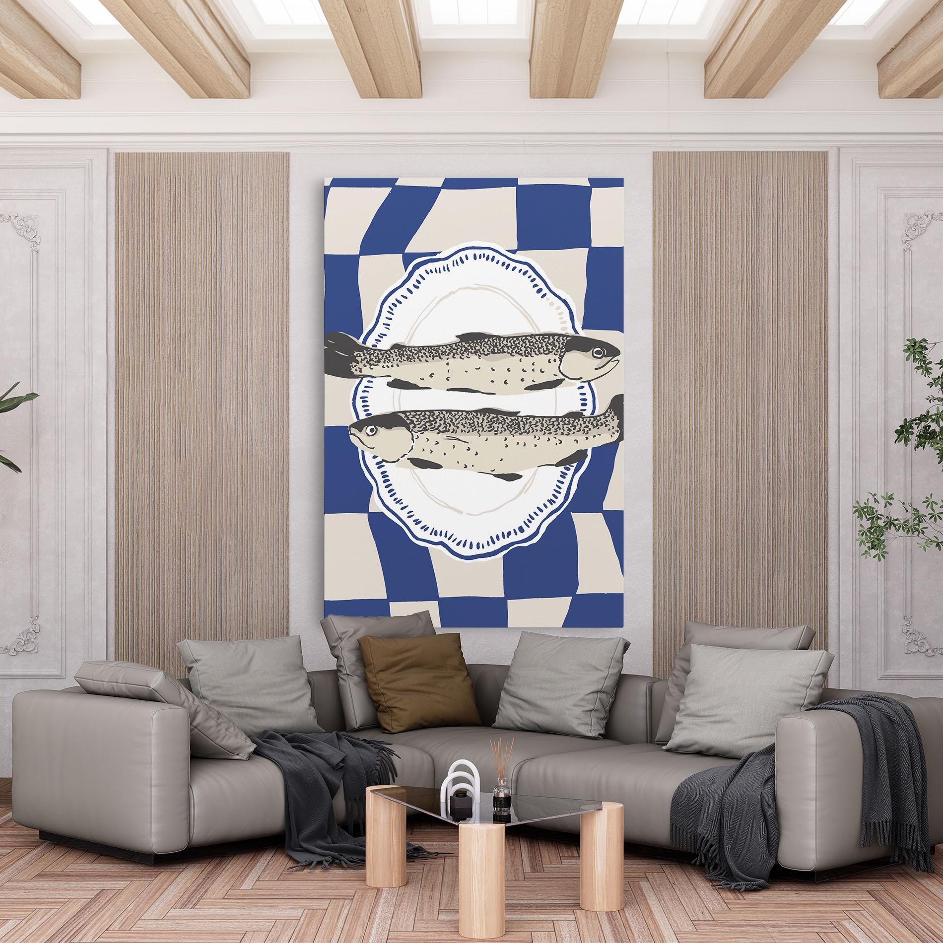 Leinwandbild Food Fish mockup 6