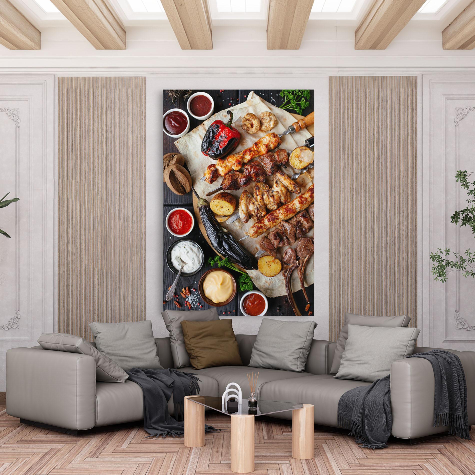 Leinwandbild Skewers mockup 6