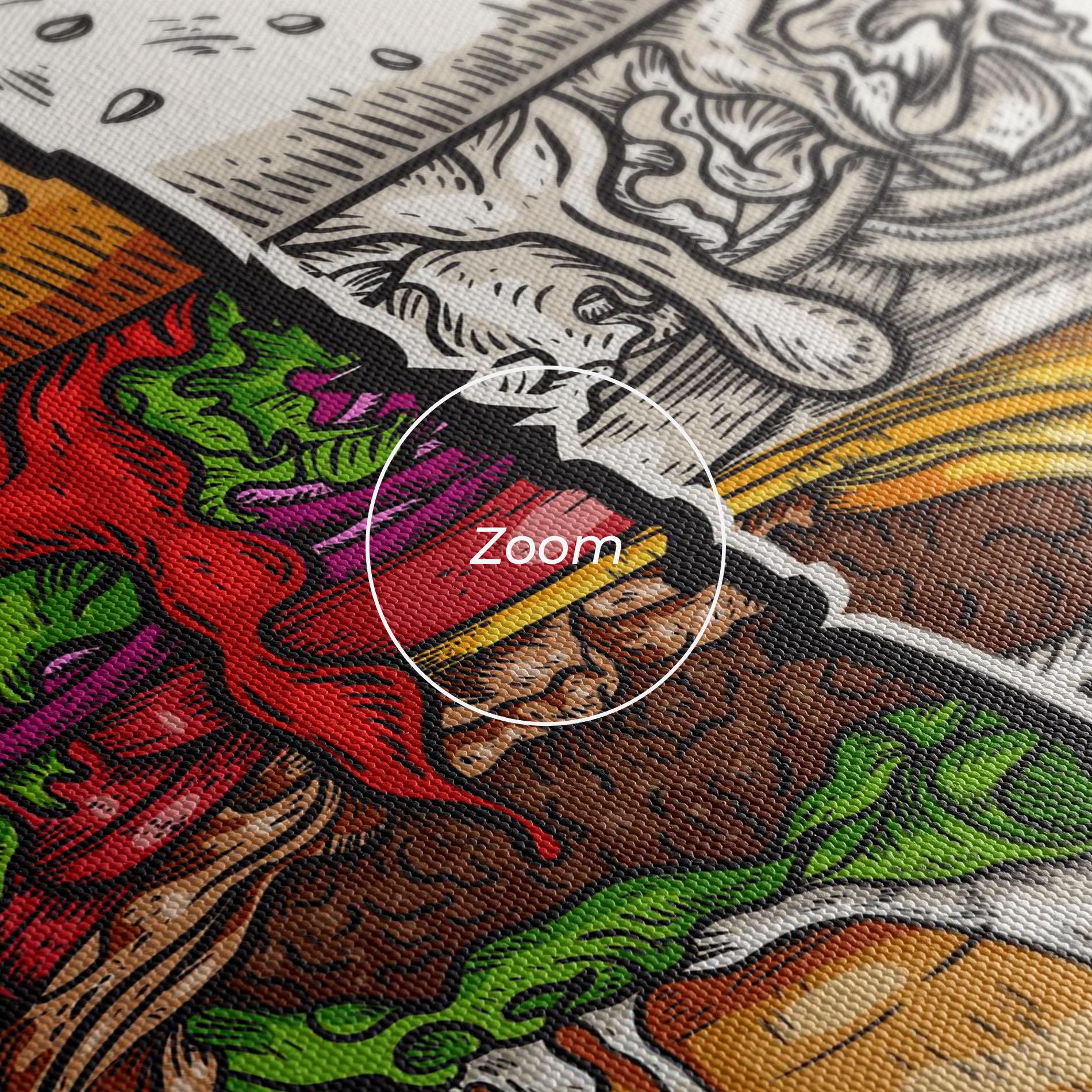 Leinwandbild Burger Art mockup 3