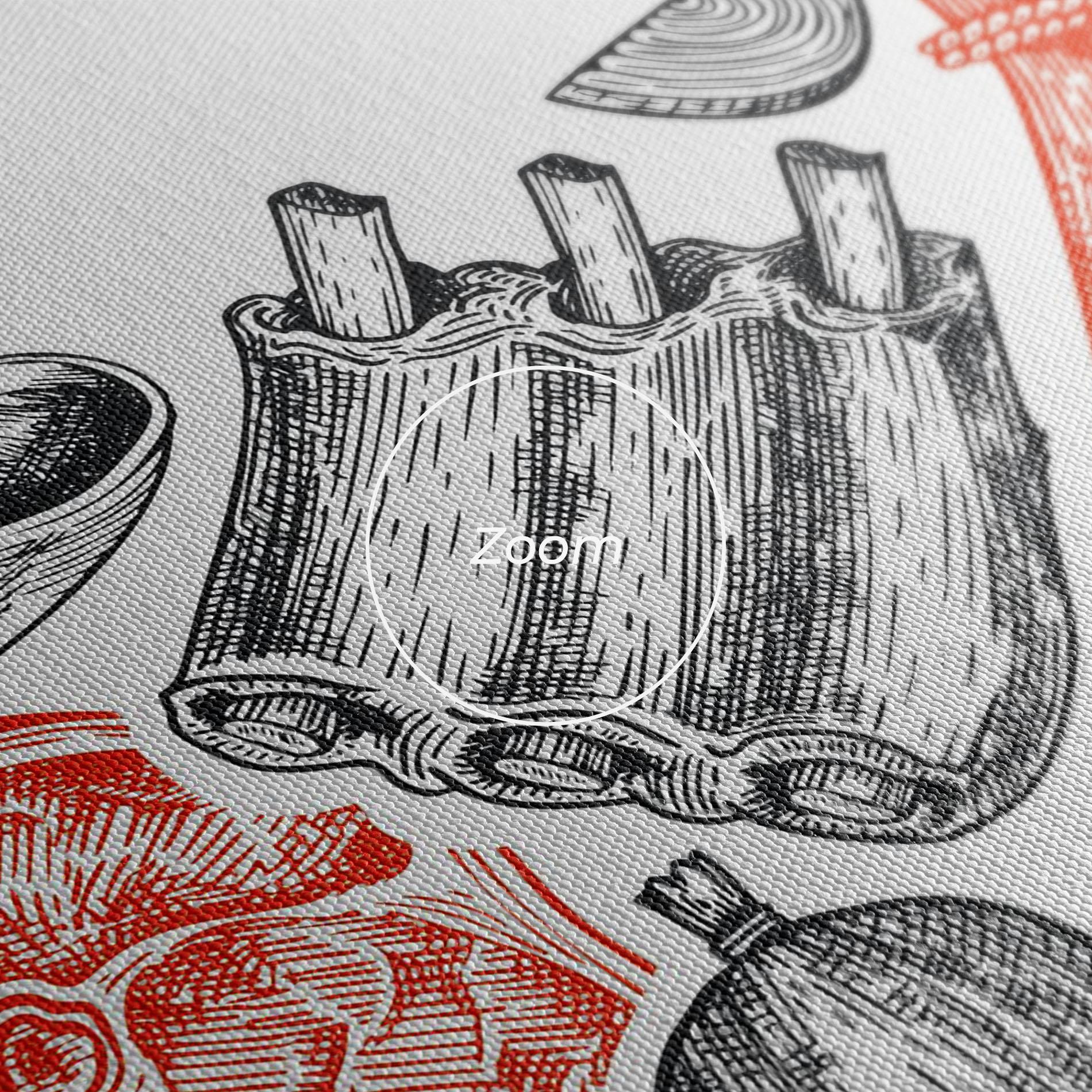 Leinwandbild Grey Orange Meat mockup 3