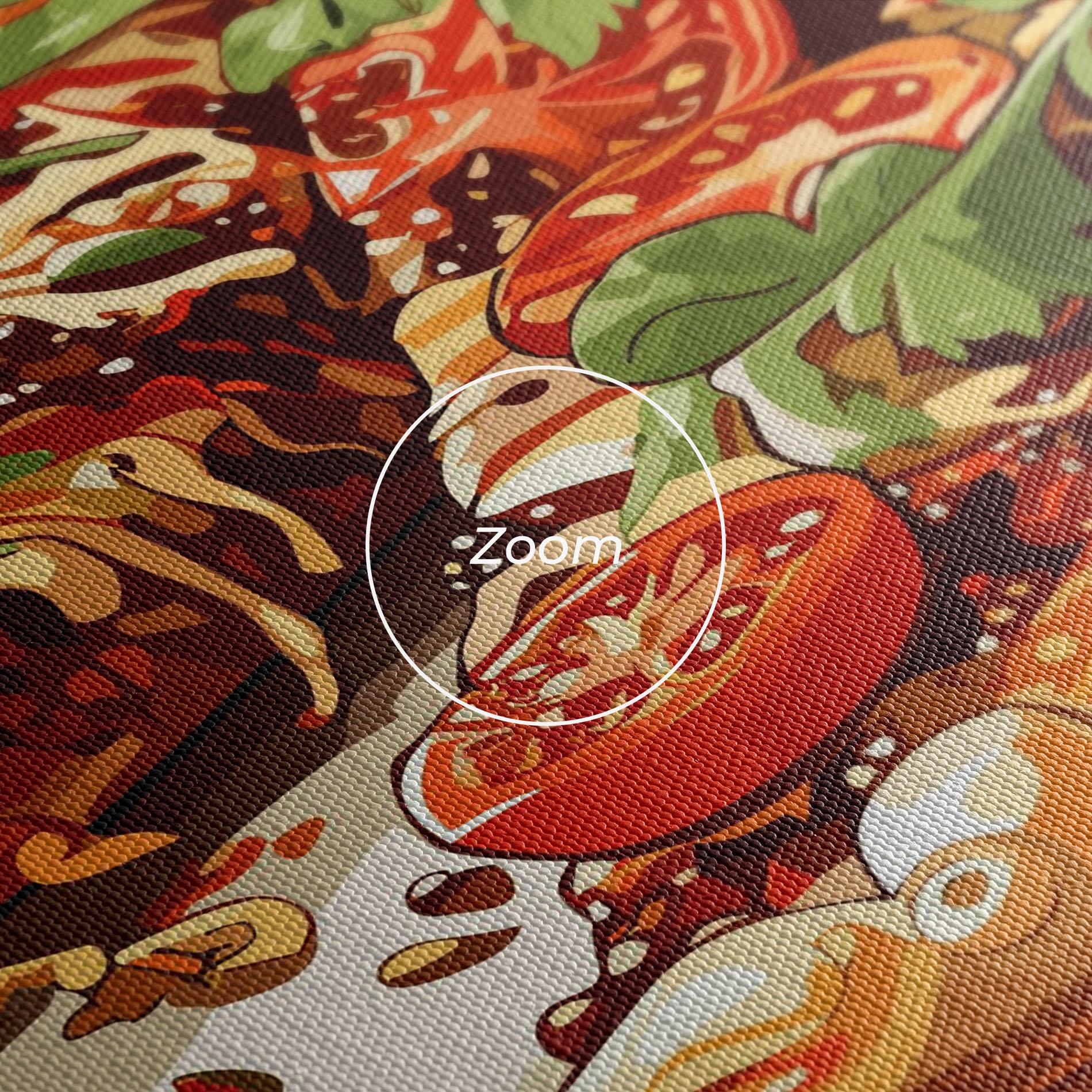 Leinwandbild Pizza View mockup 3