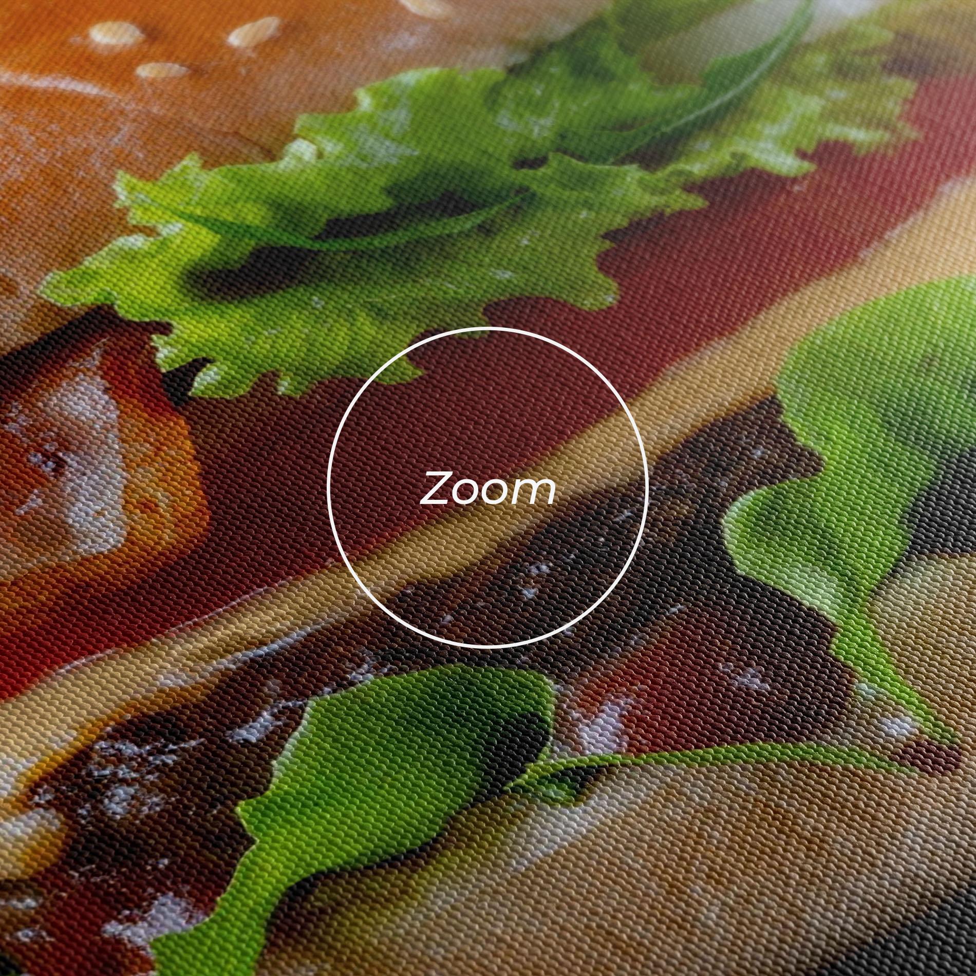 Leinwandbild Yumm Hamburger mockup 3