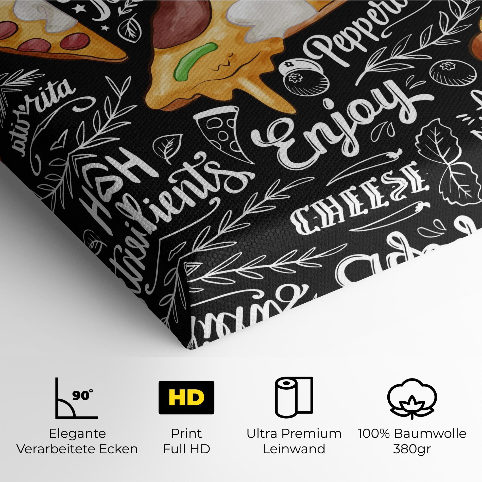 Leinwandbild Enjoy Pizza mockup 4