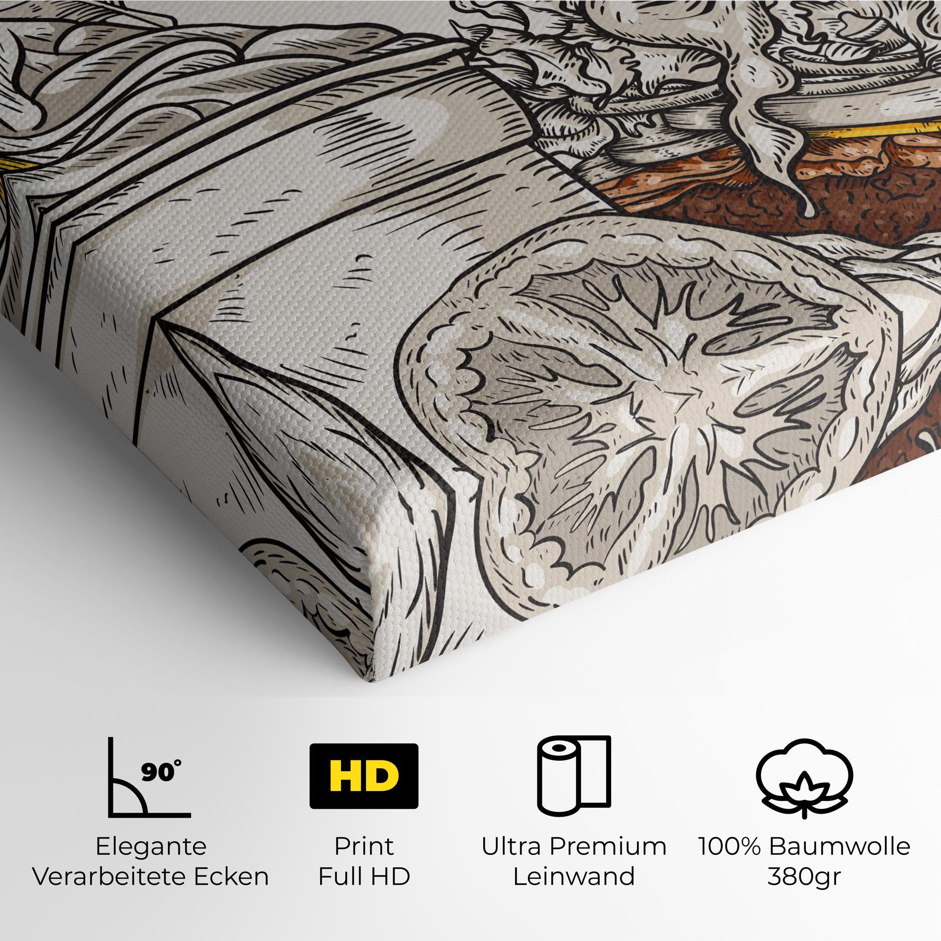 Leinwandbild Fast Food mockup 4