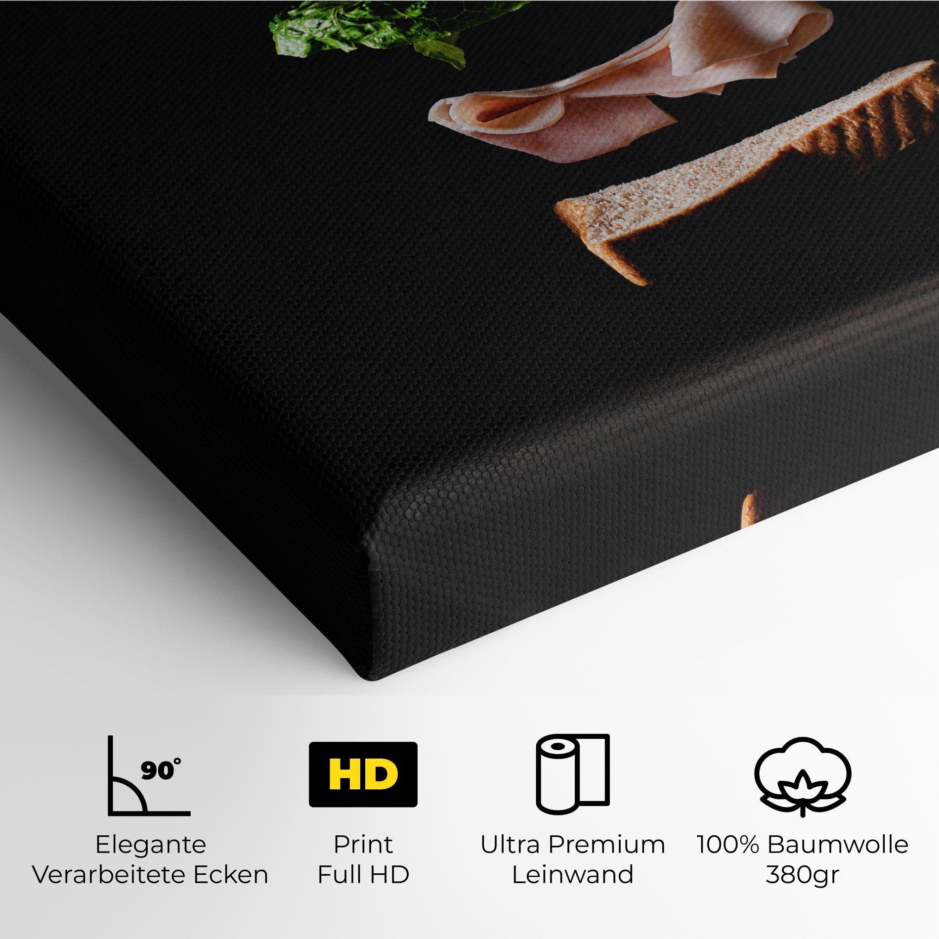 Leinwandbild Floating Sandwich mockup 4