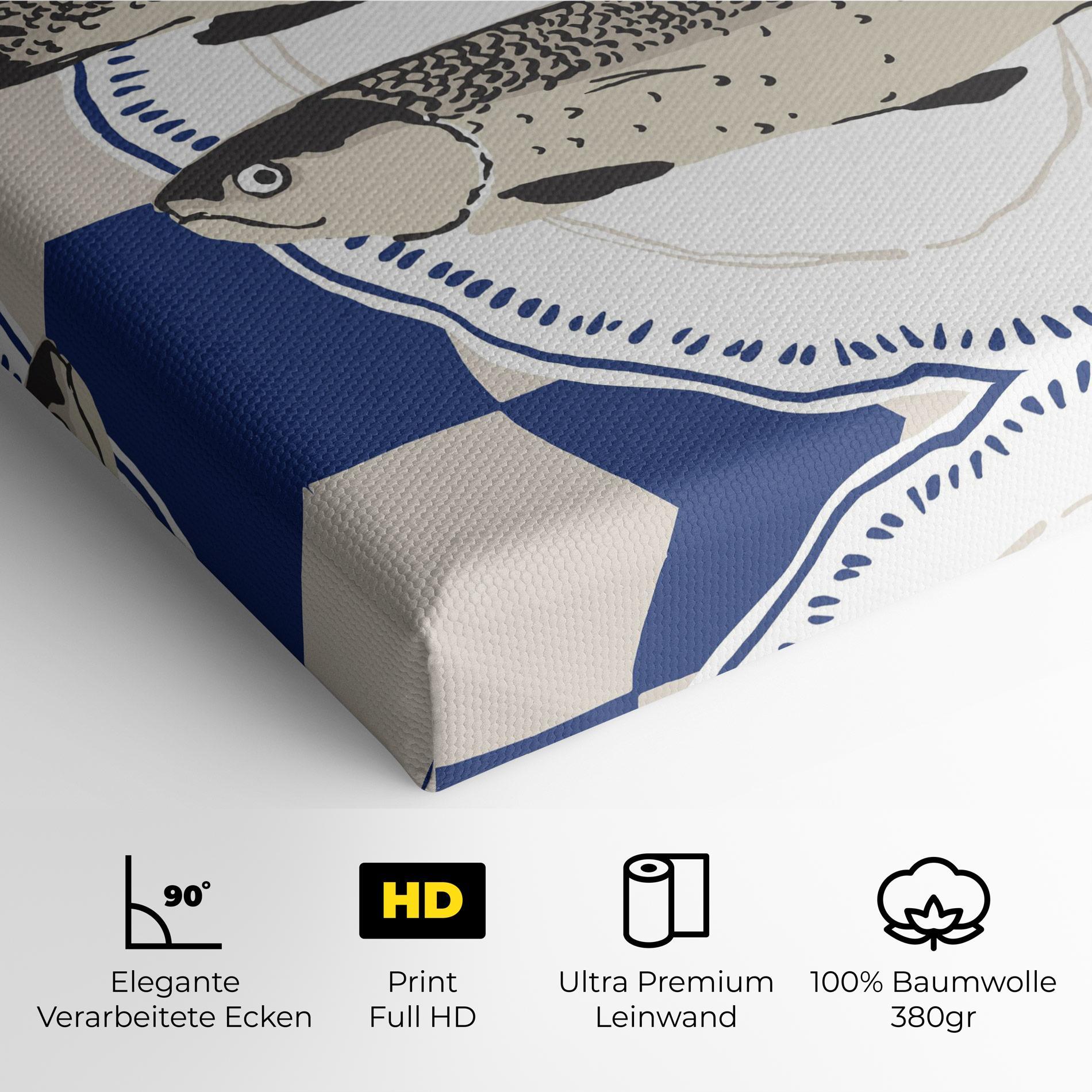 Leinwandbild Food Fish mockup 4