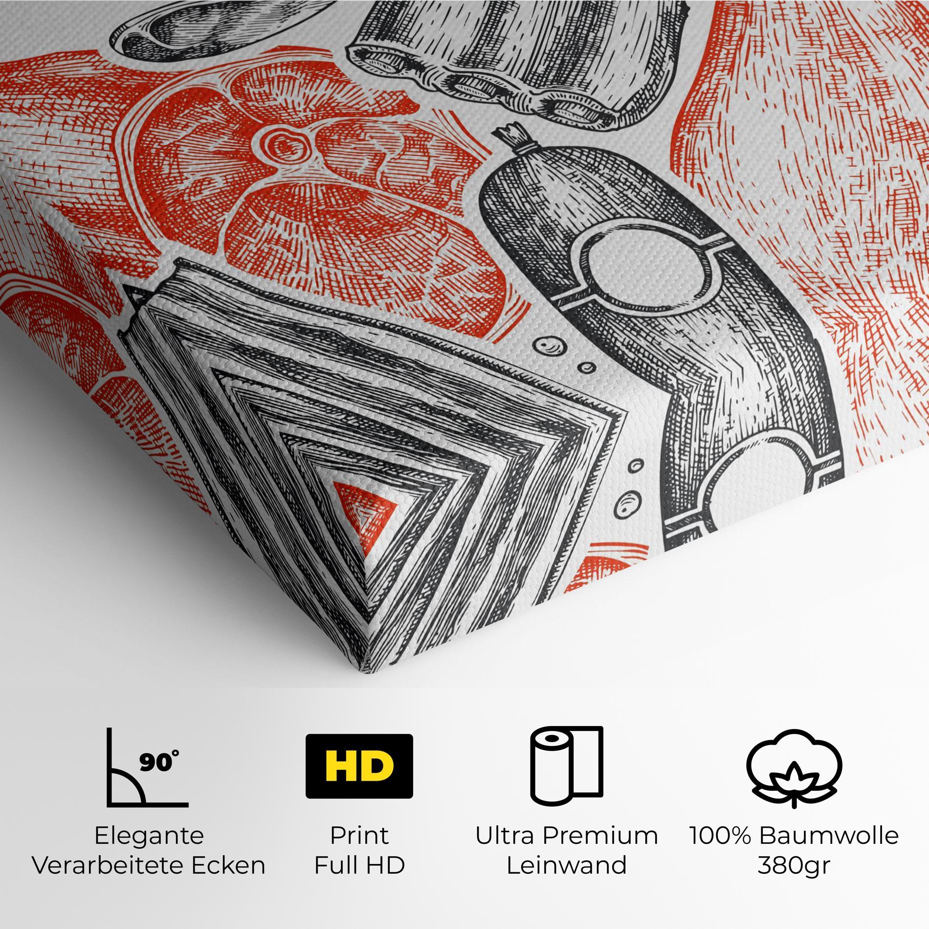 Leinwandbild Grey Orange Meat mockup 4