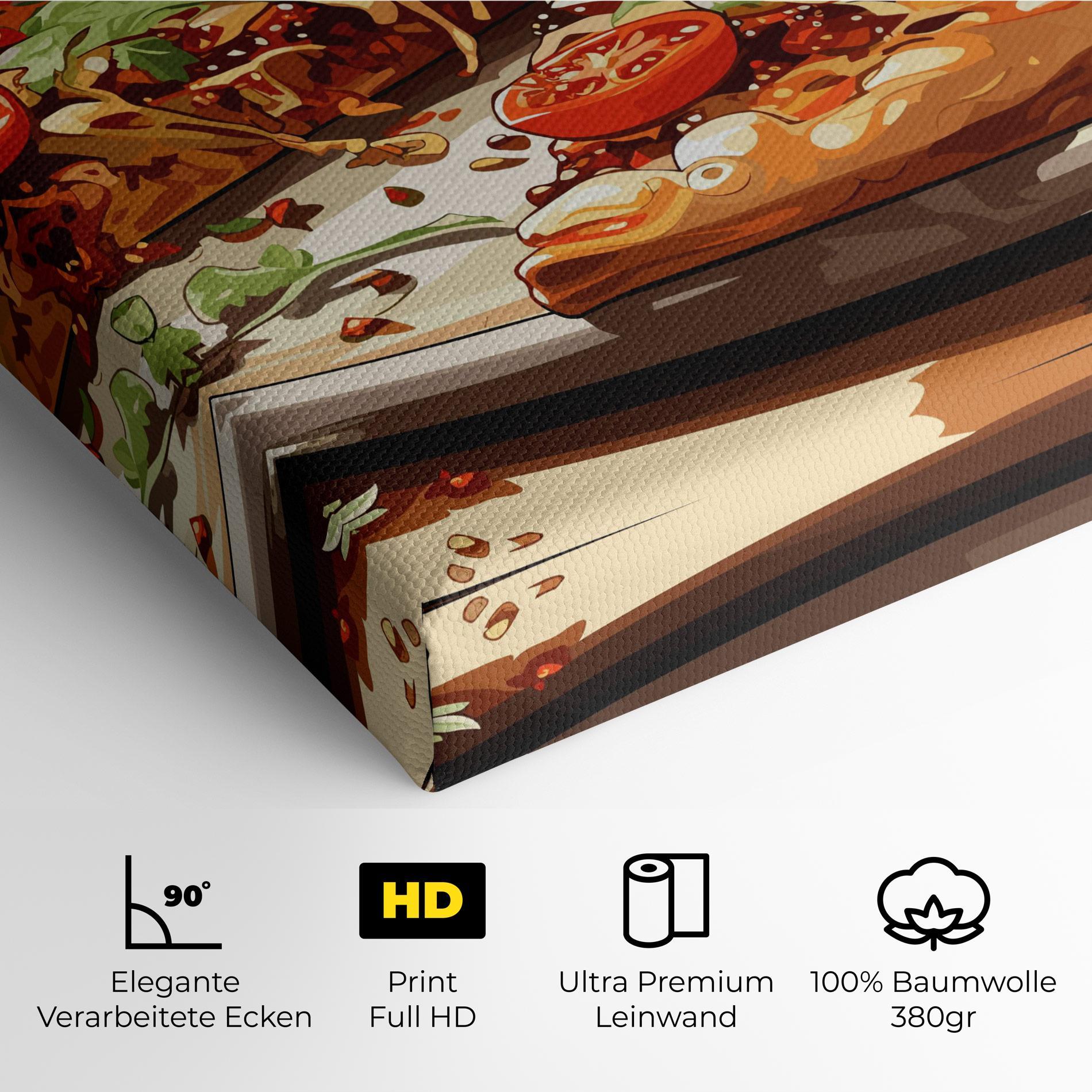 Leinwandbild Pizza View mockup 4