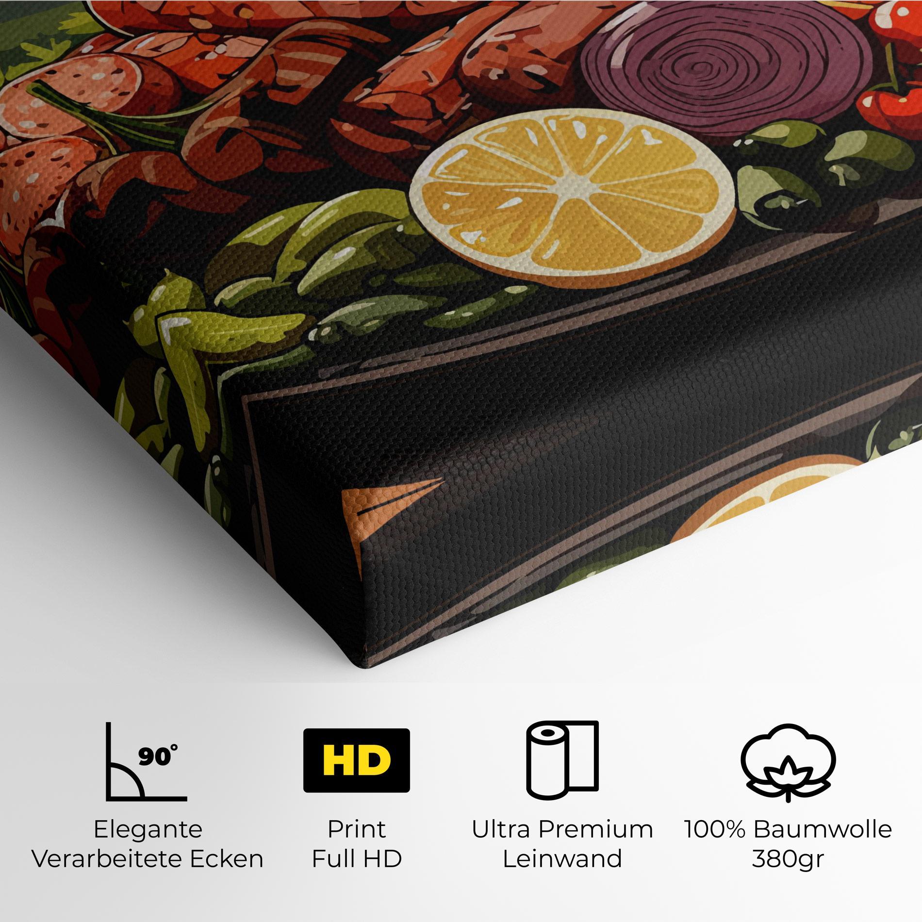 Leinwandbild Sunset Sousages mockup 4