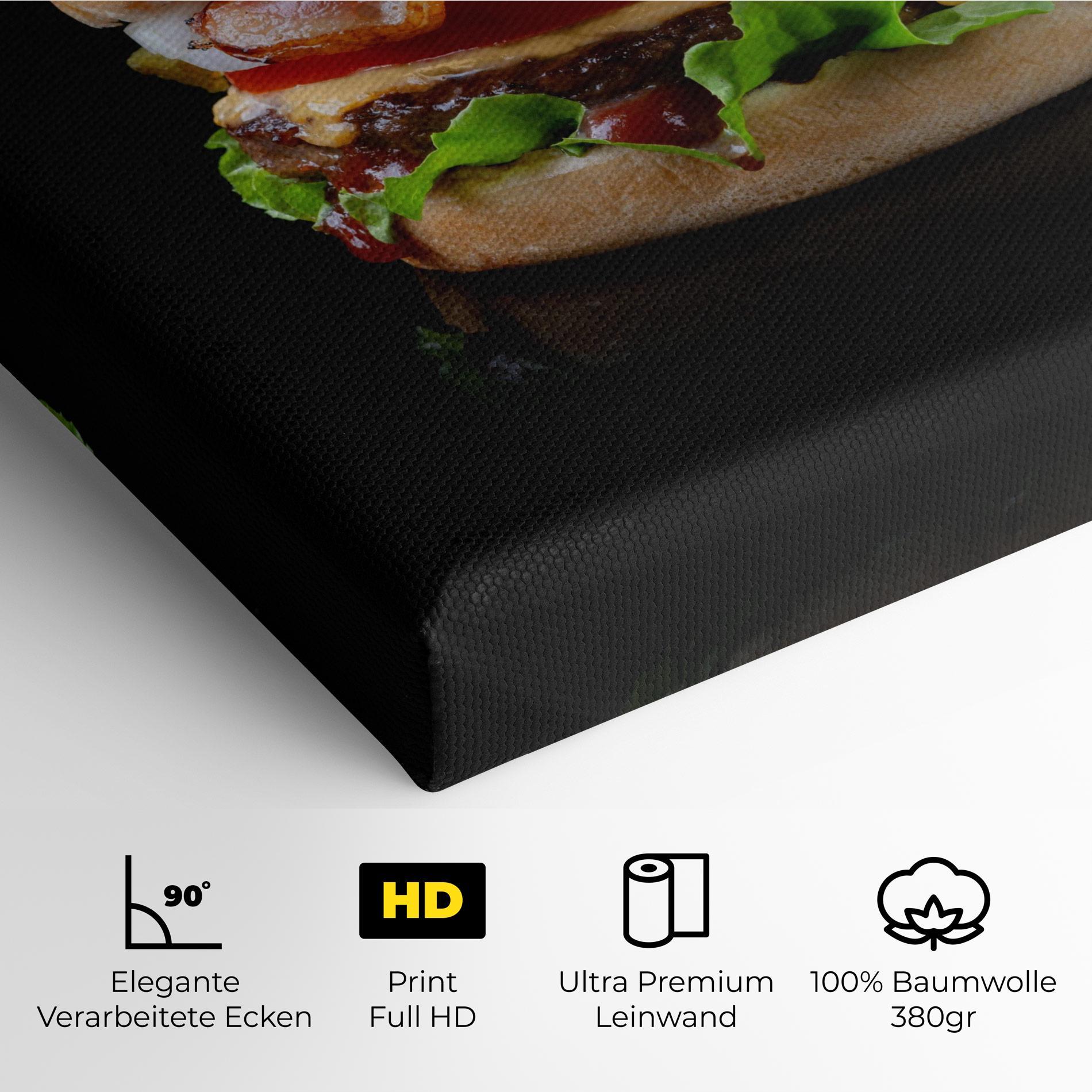 Leinwandbild Yumm Hamburger mockup 4