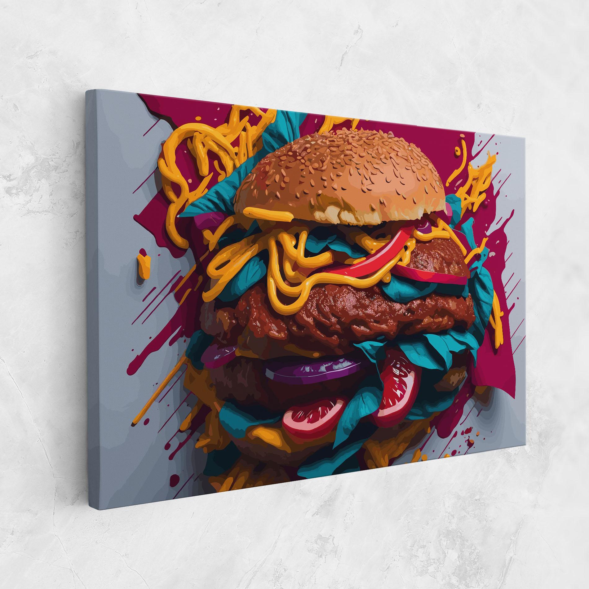 Leinwandbild Crazy Burger mockup 1