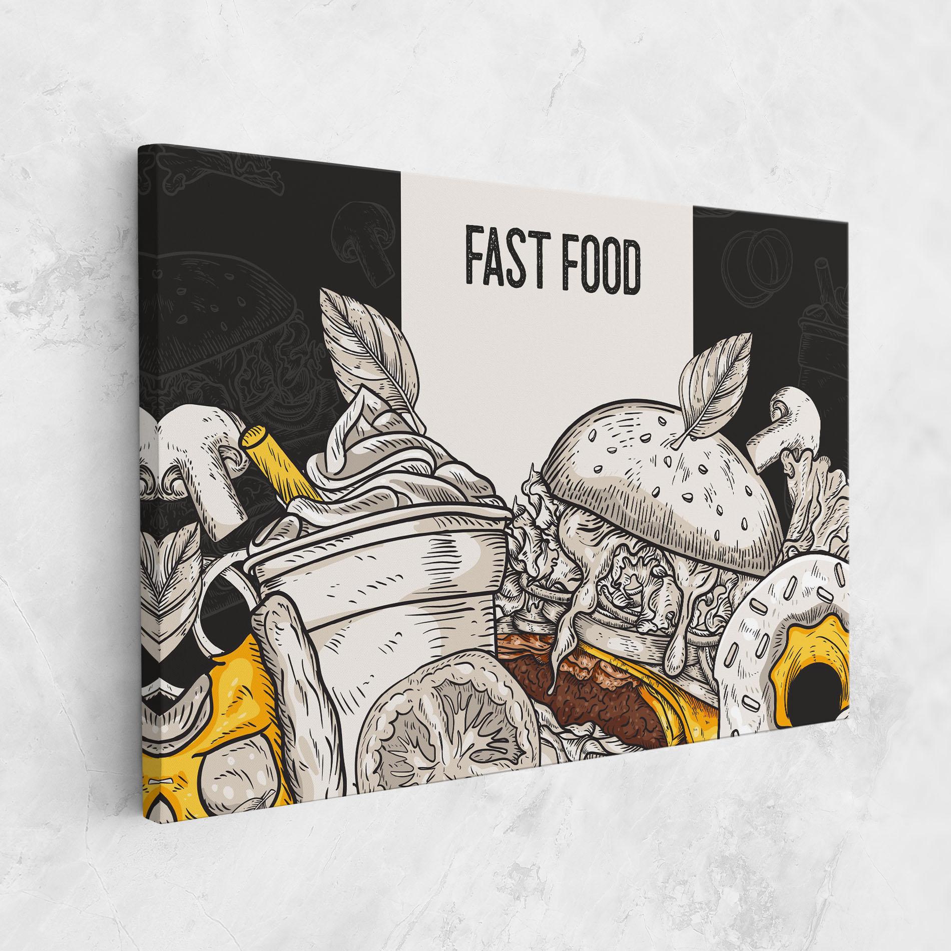 Leinwandbild Fast Food mockup 1