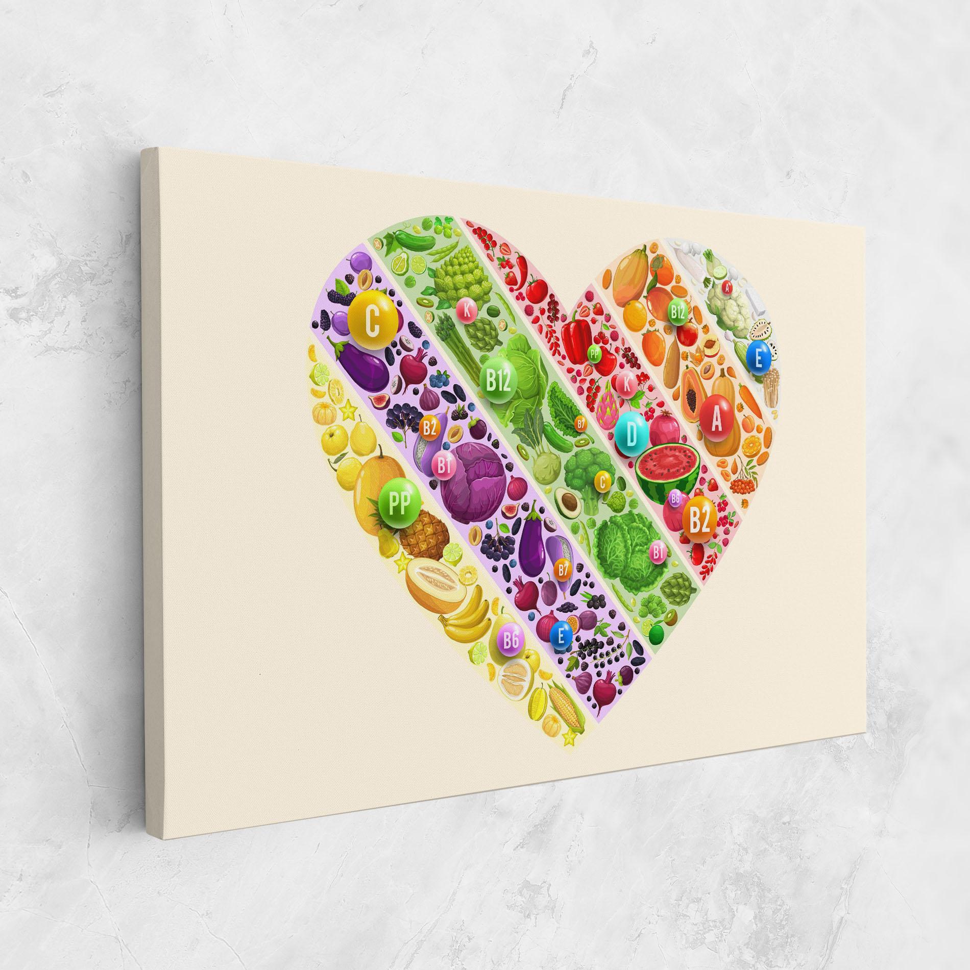 Leinwandbild Food Heart mockup 1