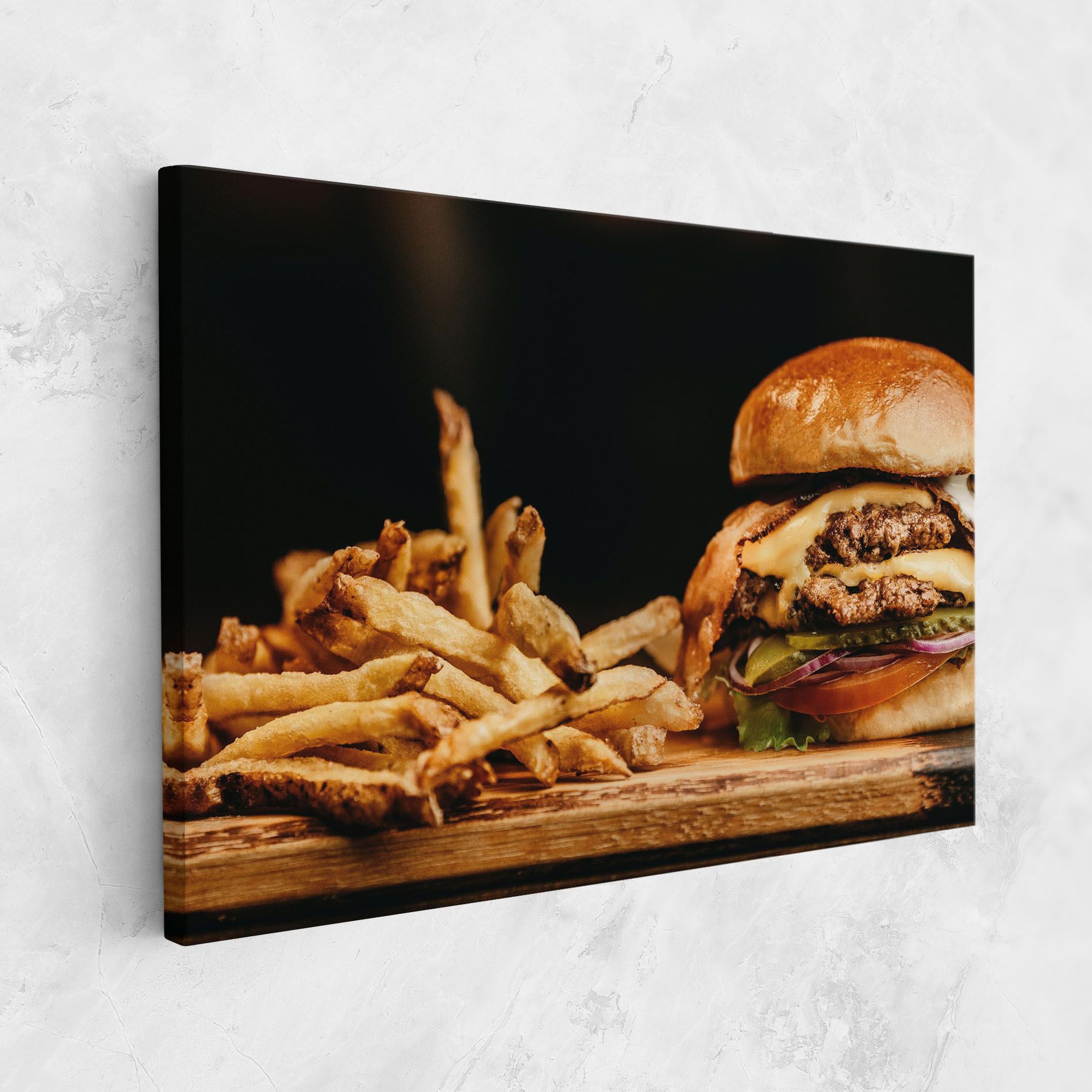 Hamburger With Fries mockup 1