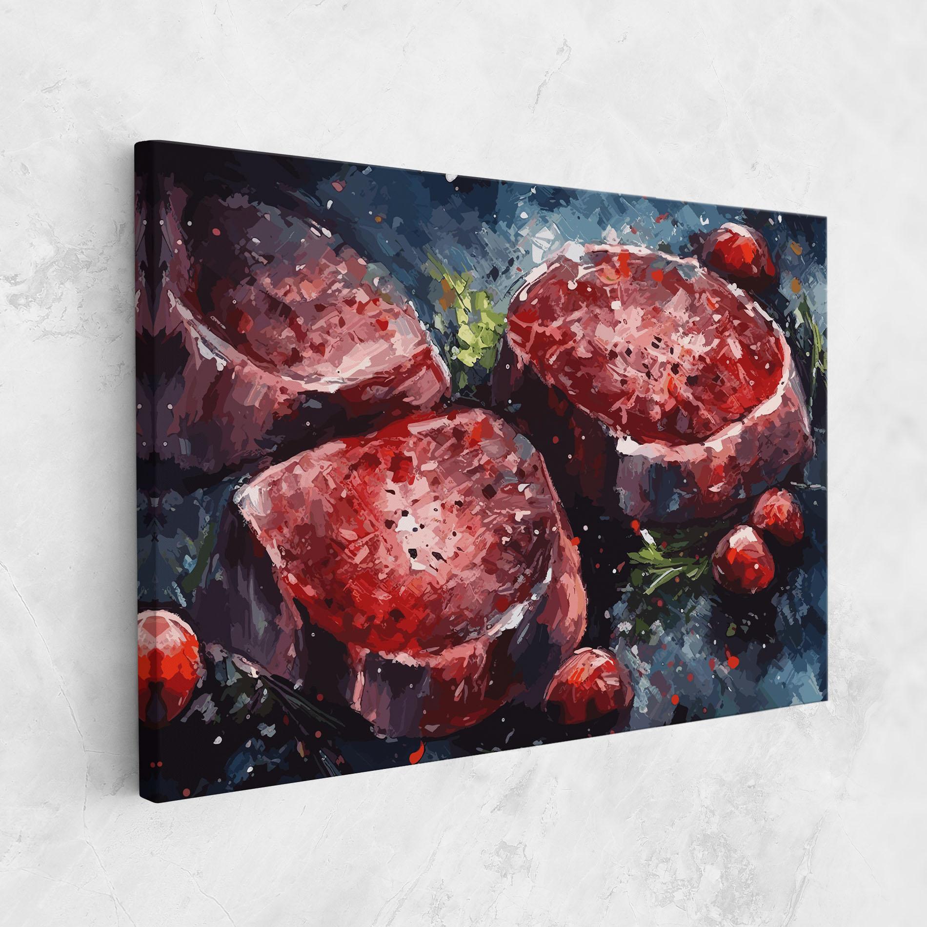 Leinwandbild Meat Art mockup 1