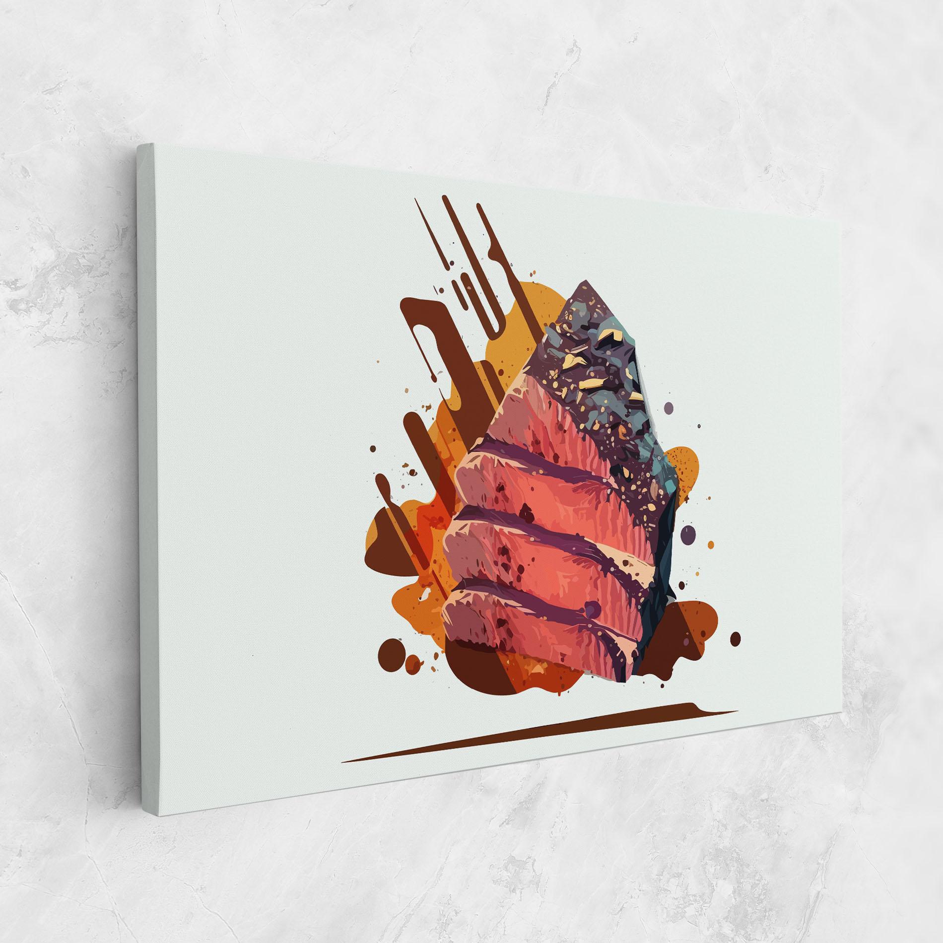 Leinwandbild Meat Floating mockup 1