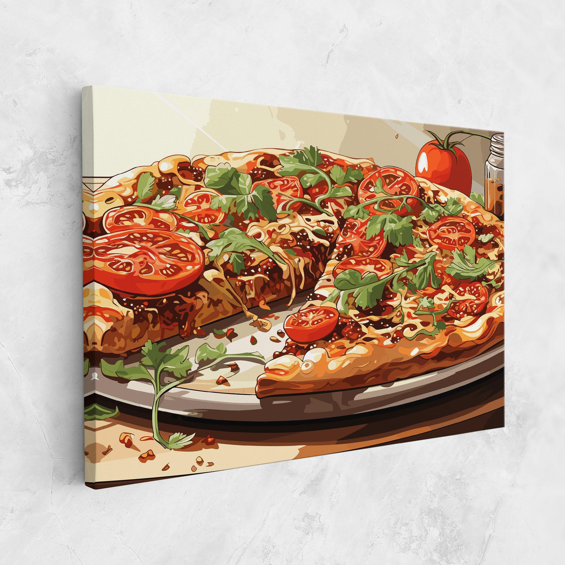 Leinwandbild Pizza View mockup 1
