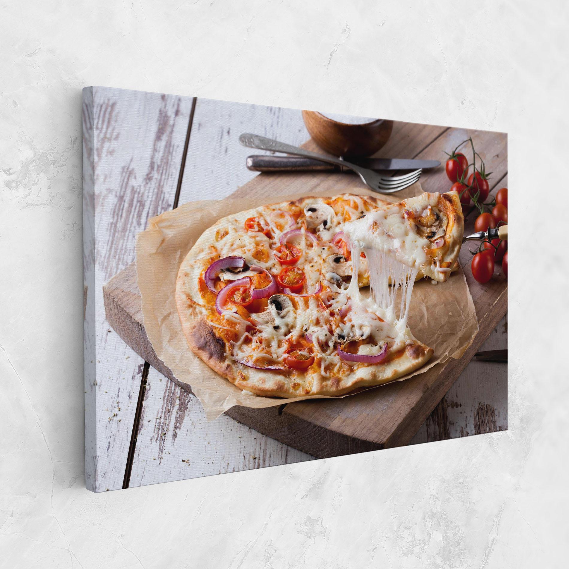 Leinwandbild Pizza mockup 1