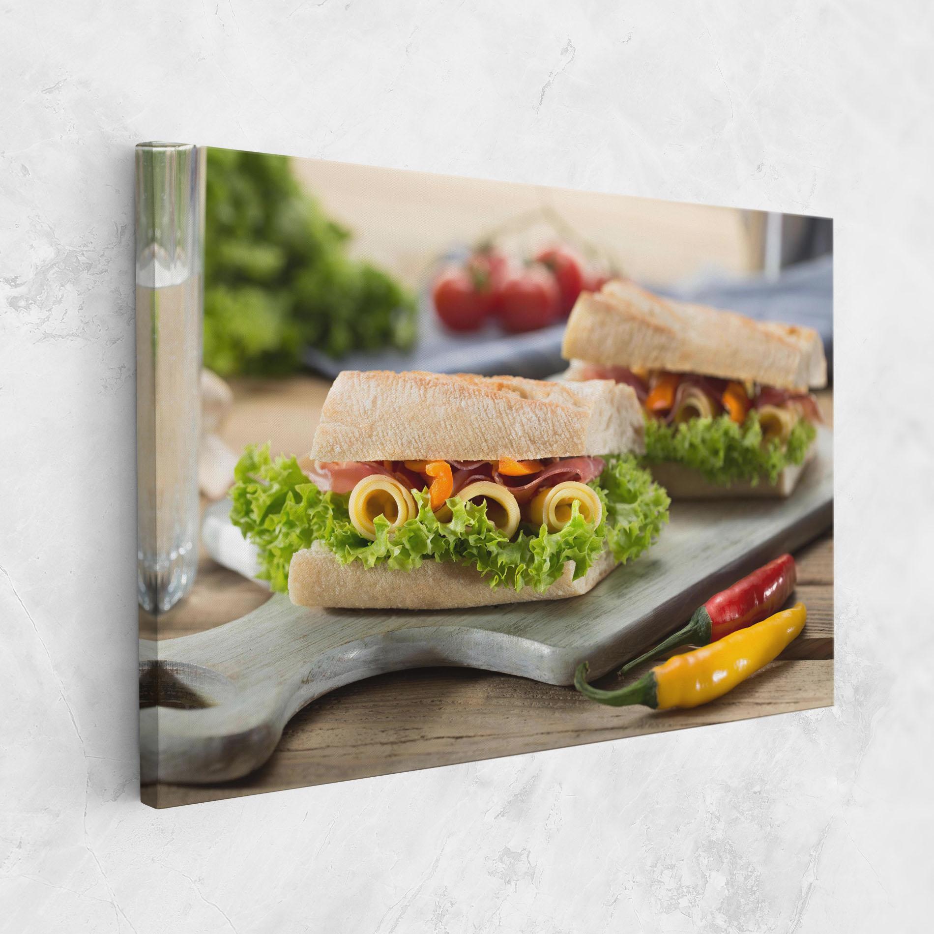 Leinwandbild Yum Sandwich mockup 1