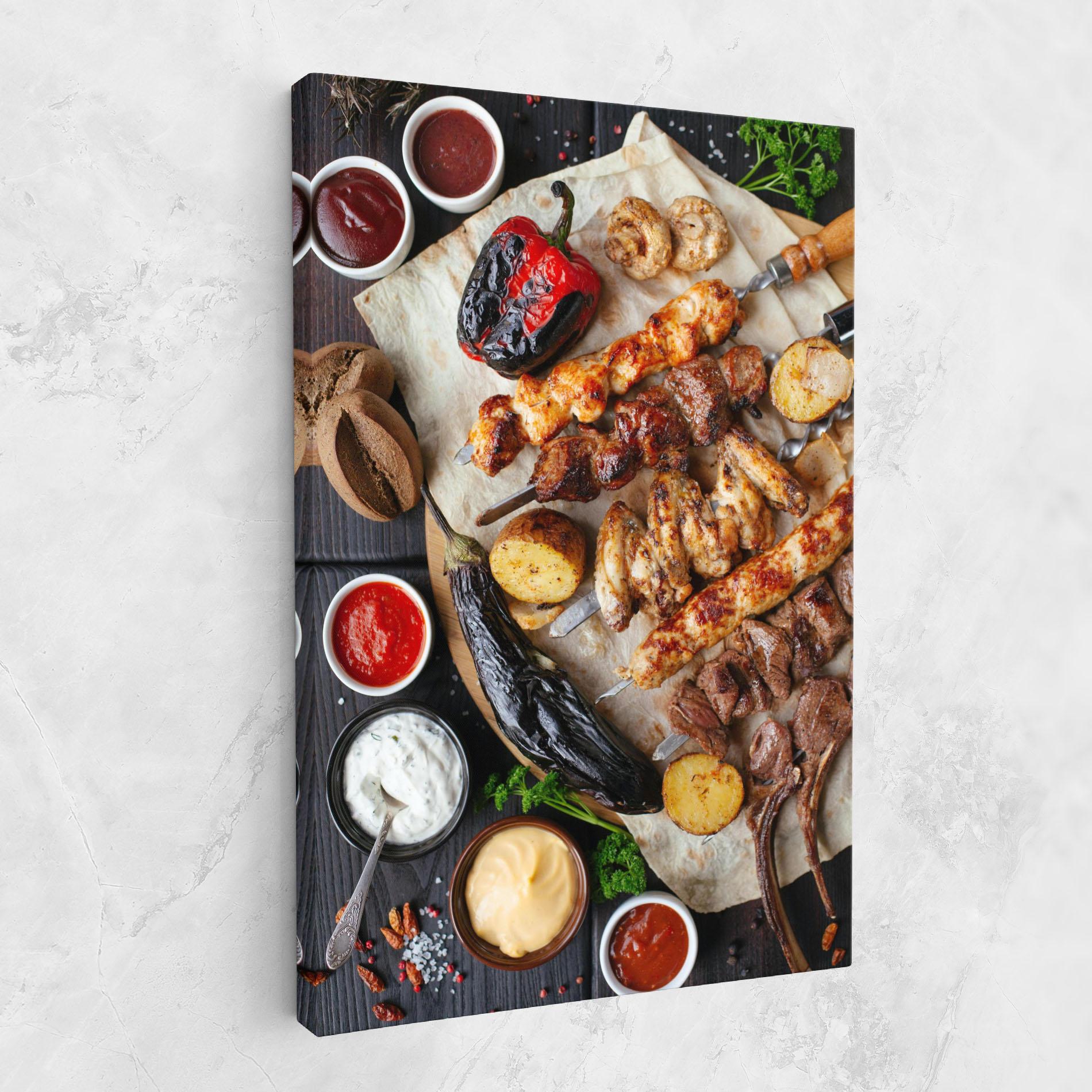 Leinwandbild Skewers mockup 1